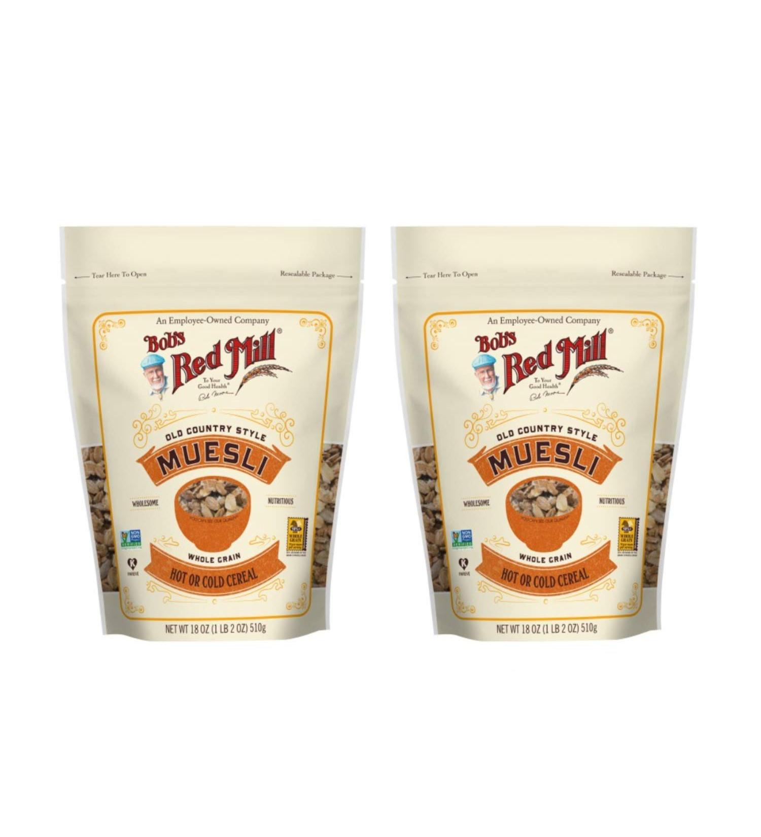 Bobs Red Mill Muesli Old Country Style 18.0 OZ - Pack of 2 | Delicious Breakfast Cereal Blend - Buy Online on GoSupps.com