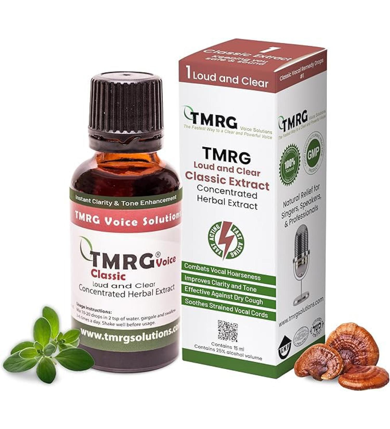 TMRG Classic Professional Vocal Cord Remedy 100% Natural Herbal Supplement Drops for Sore Throat hoarse Voice Hoarseness Vocal Damage Repair Vocal Problems craked Voice (15ml) - Buy Online on GoSupps.com