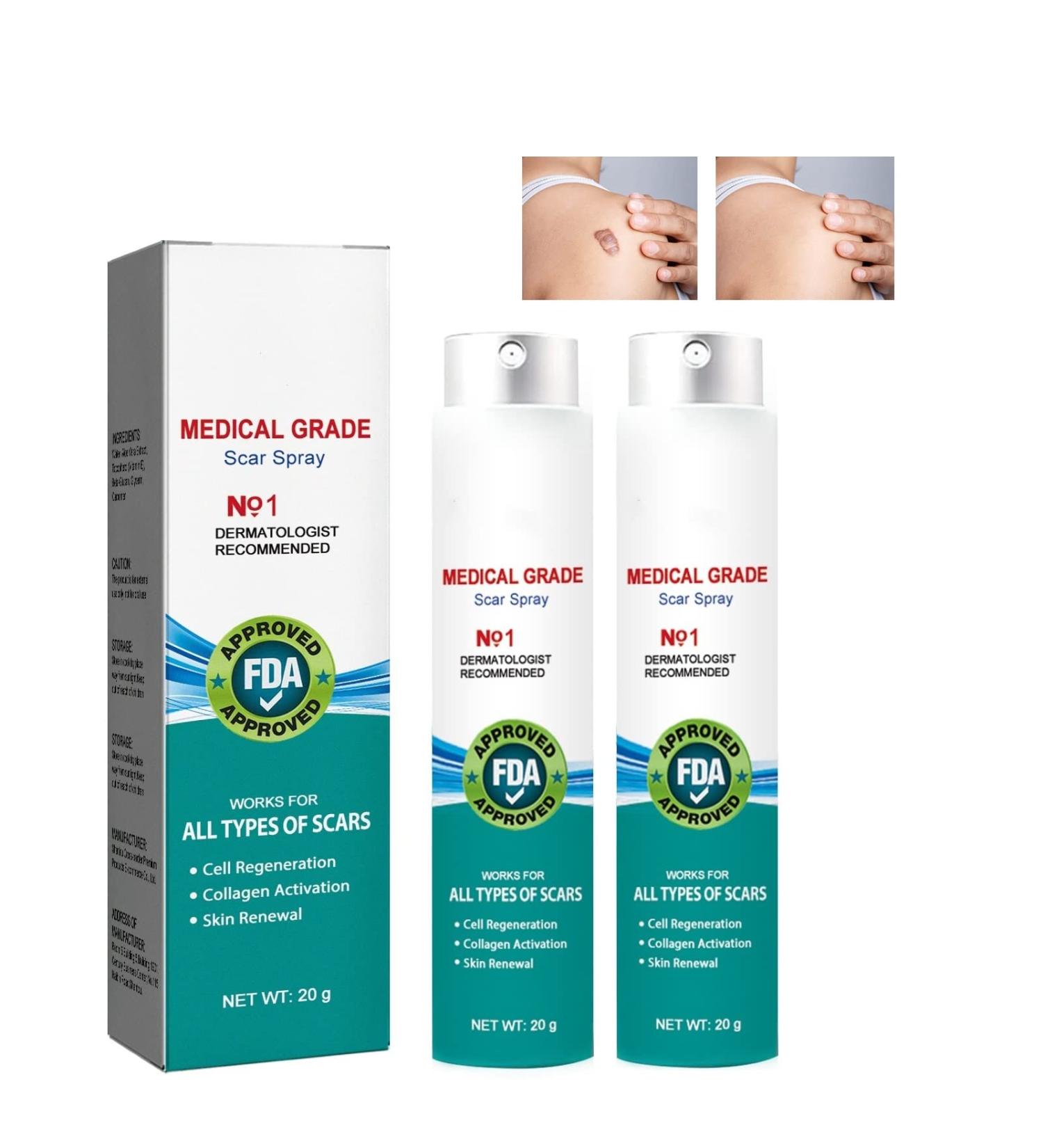 ScarRemove Advanced Scar Spray for All Types of Scars for Surgical Scars and Stretch Marks-20g (2PCS) - Buy Online on GoSupps.com