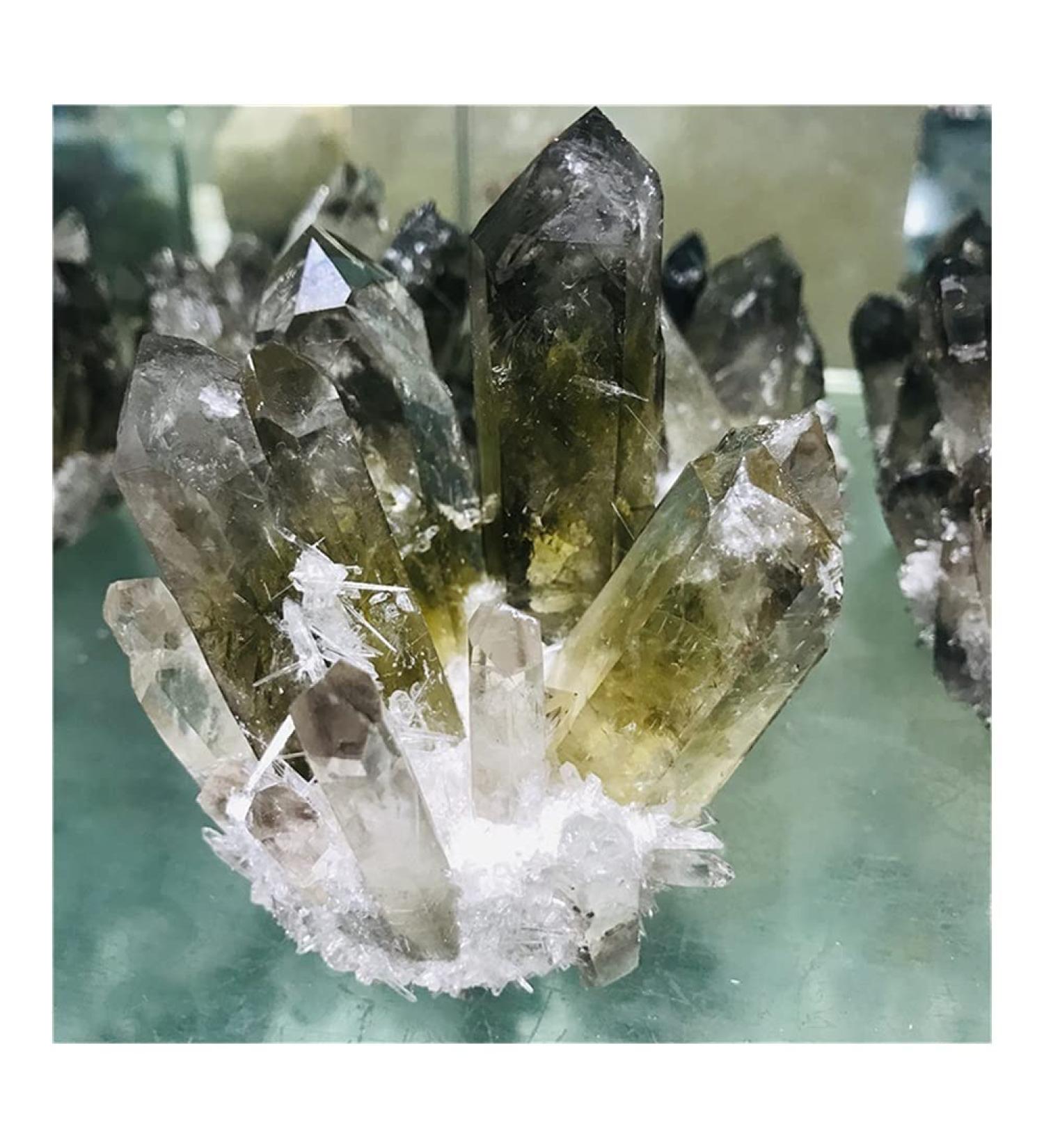 Beauiful Smoky Yellow Crystal Cluster Natural Crystal Cluster Quartz Point Crystal Specimen Minerals Reiki Beautiful HOMEZHOU (Size : 350-400g) - Buy Online on GoSupps.com