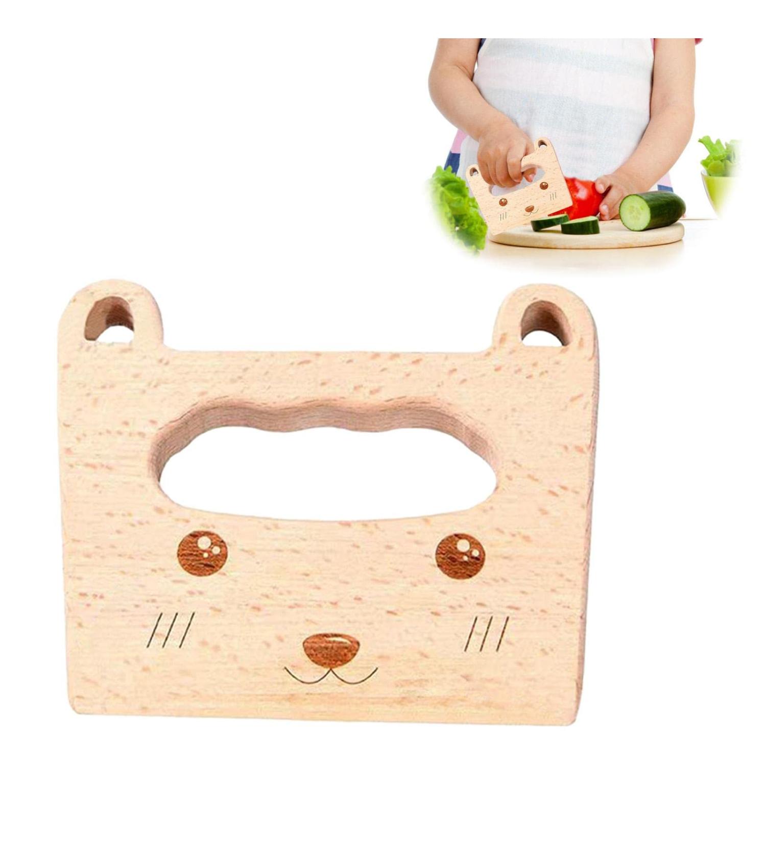 Wooden Knifes for Kids - Cutting Veggies Fruits Kitchen Toy Wooden Knifes Kid Safe Knives Wooden Kids Knifes for Cooking and - Buy Online on GoSupps.com