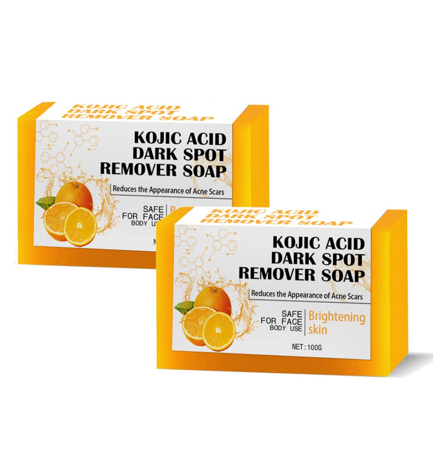 KRGEMS Handmade Lemon Turmeric & Orange Kojic Acid Soap Set - Natural Body & Facial Skin Care Bar for Home and Travel (2 Pcs) - Buy Online on GoSupps.com