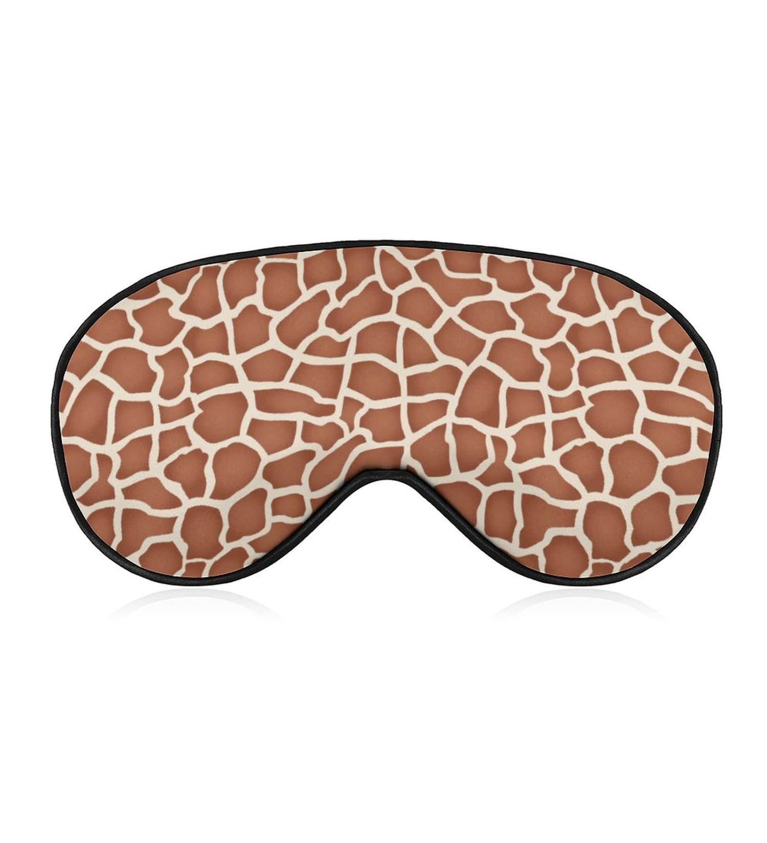 Adjustable Giraffe Brown Skin Sleep Mask for Women | Comfortable Eye Shades with Elastic Strap - Perfect for Travel - Buy Online on GoSupps.com