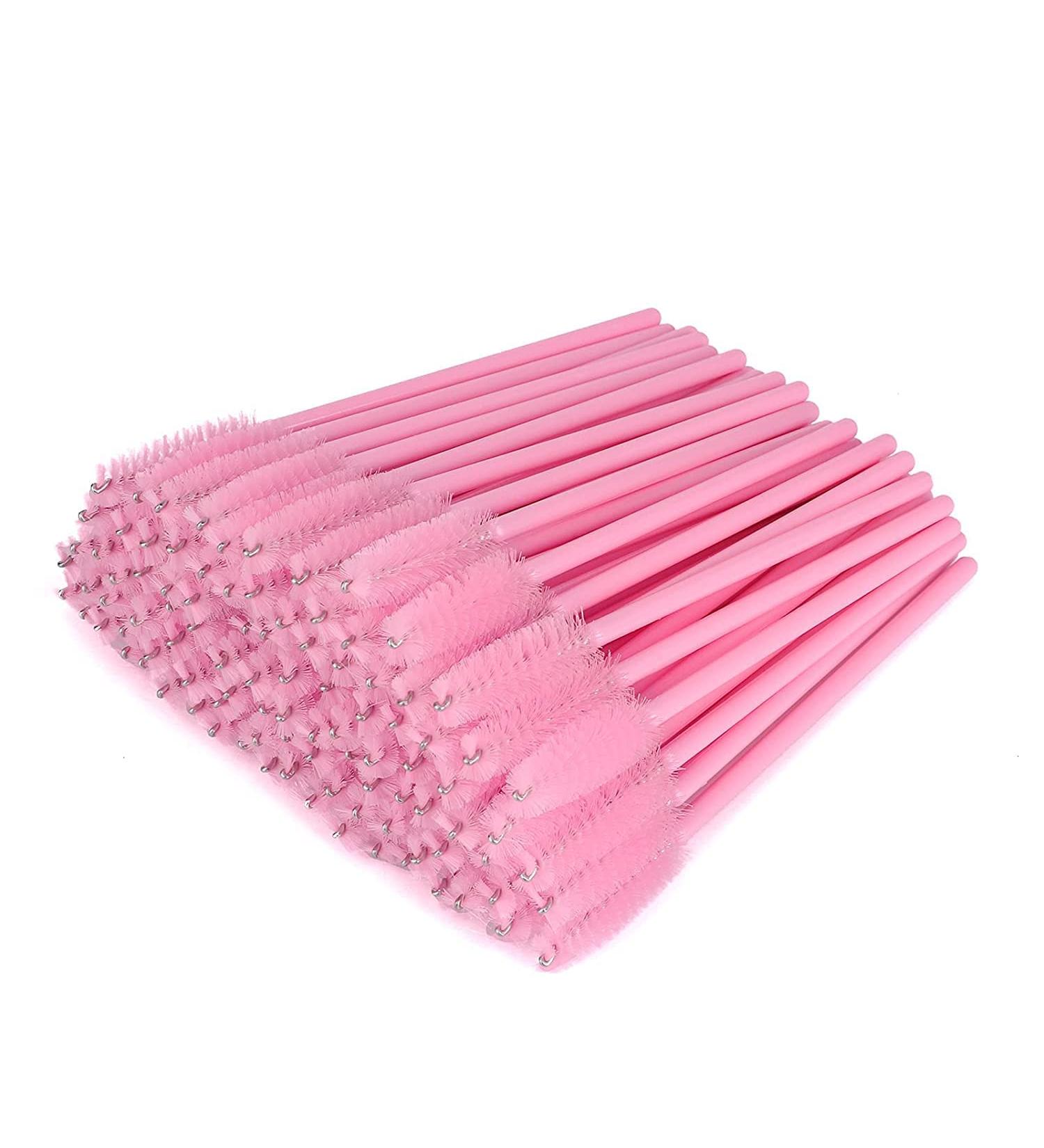 G2PLUS 200 PCS Pink Eyelash Brushes Spoolies - Disposable Mascara Wands for Eyelash Extensions | Eyebrow Spoolie Brushes - Pink Extension Brushes Kit - Buy Online on GoSupps.com