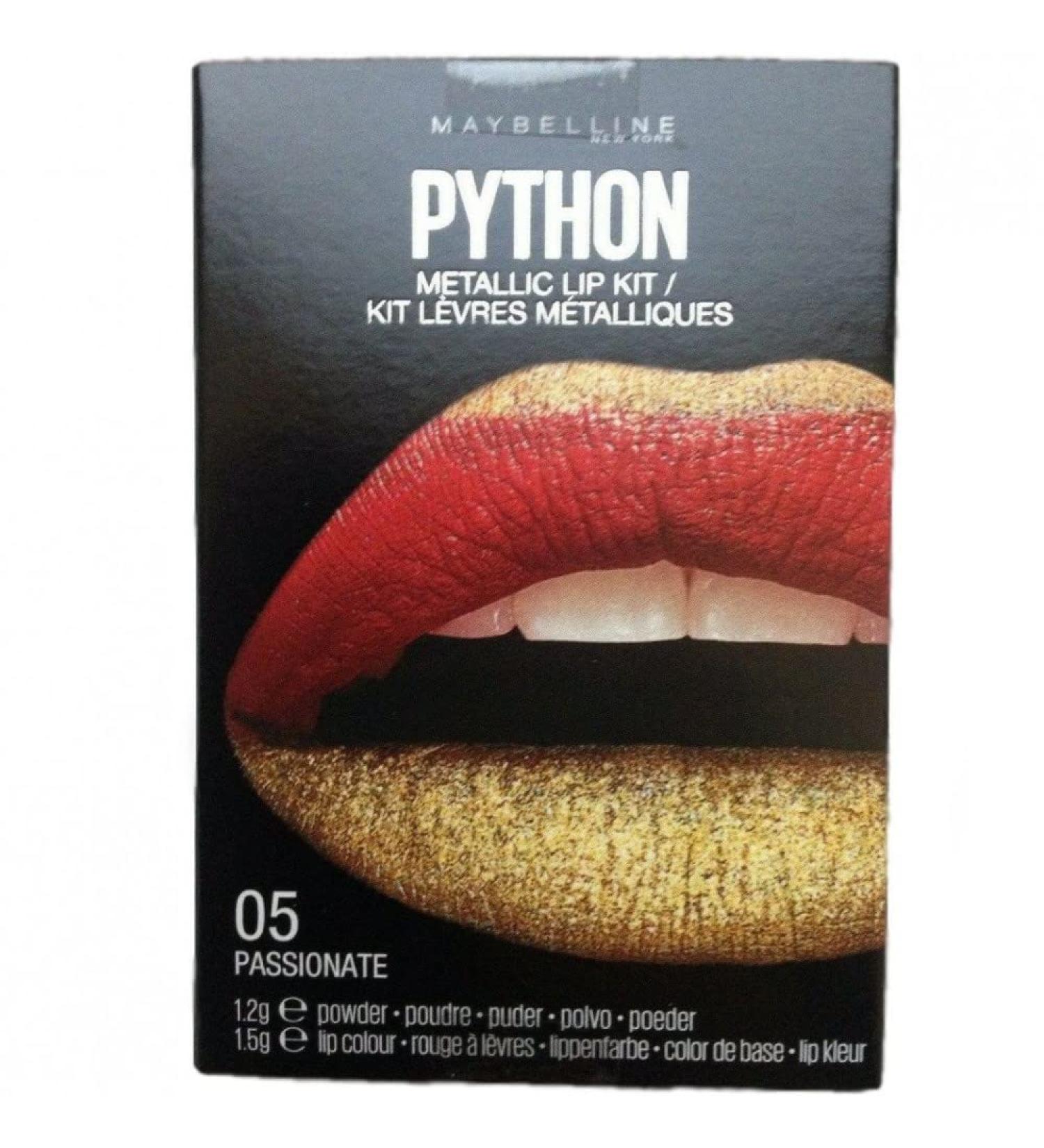 Maybelline New York - Python Metallic Lipstick Kit - 05 Passionate Red Gold - Buy Online on GoSupps.com