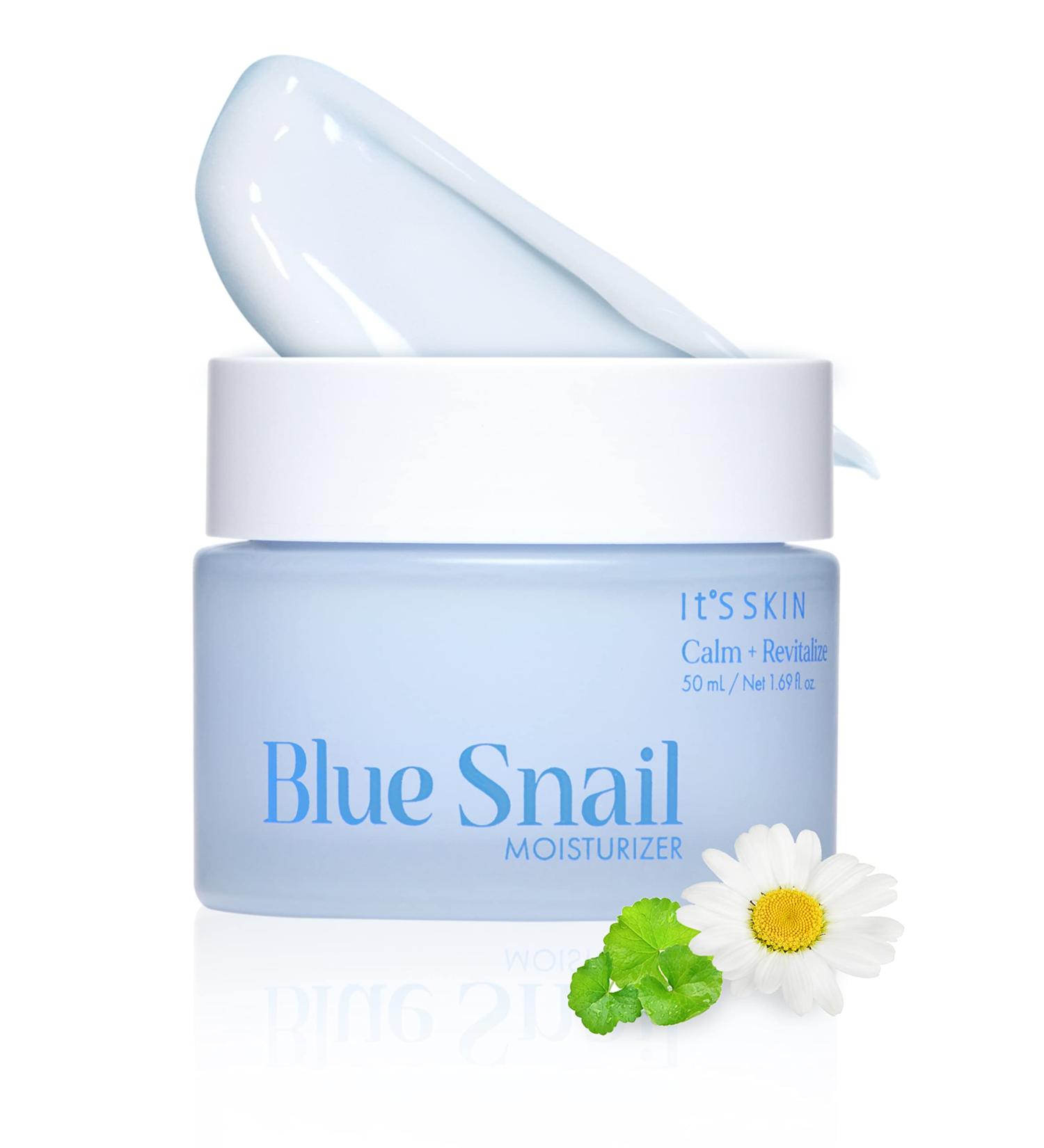 It'S SKIN Blue Snail Cream - Hydrating Daily Face Moisturizer with Snail Mucin Centella Asiatica & Niacinamide | Korean Skincare 1.69 Fl oz - Buy Online on GoSupps.com