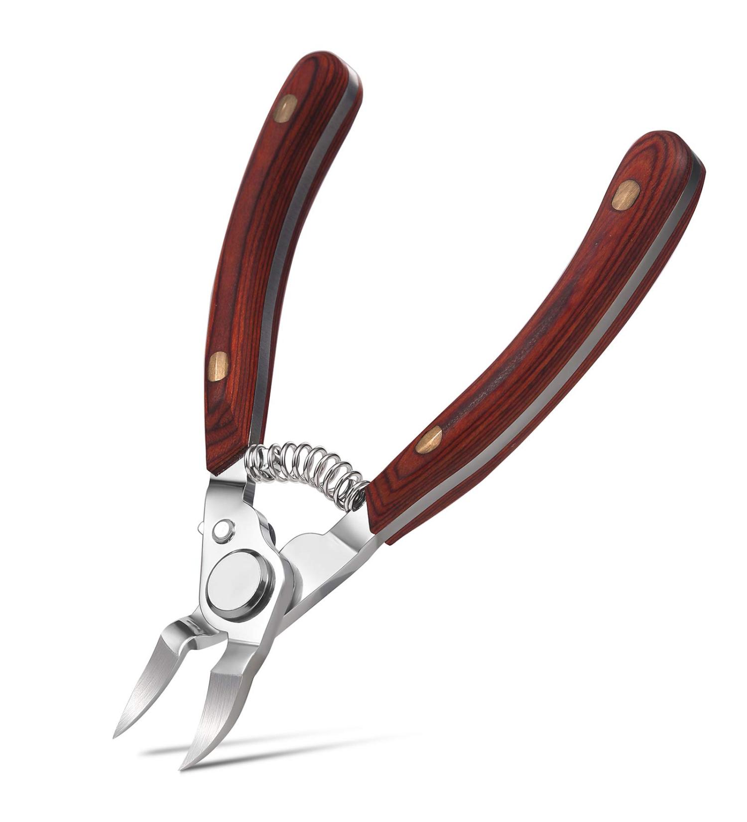 FERYES Professional Wooden Handle Toenail Clipper - Sharp Wide Jaw for Ingrown Thick Nails - Buy Online on GoSupps.com