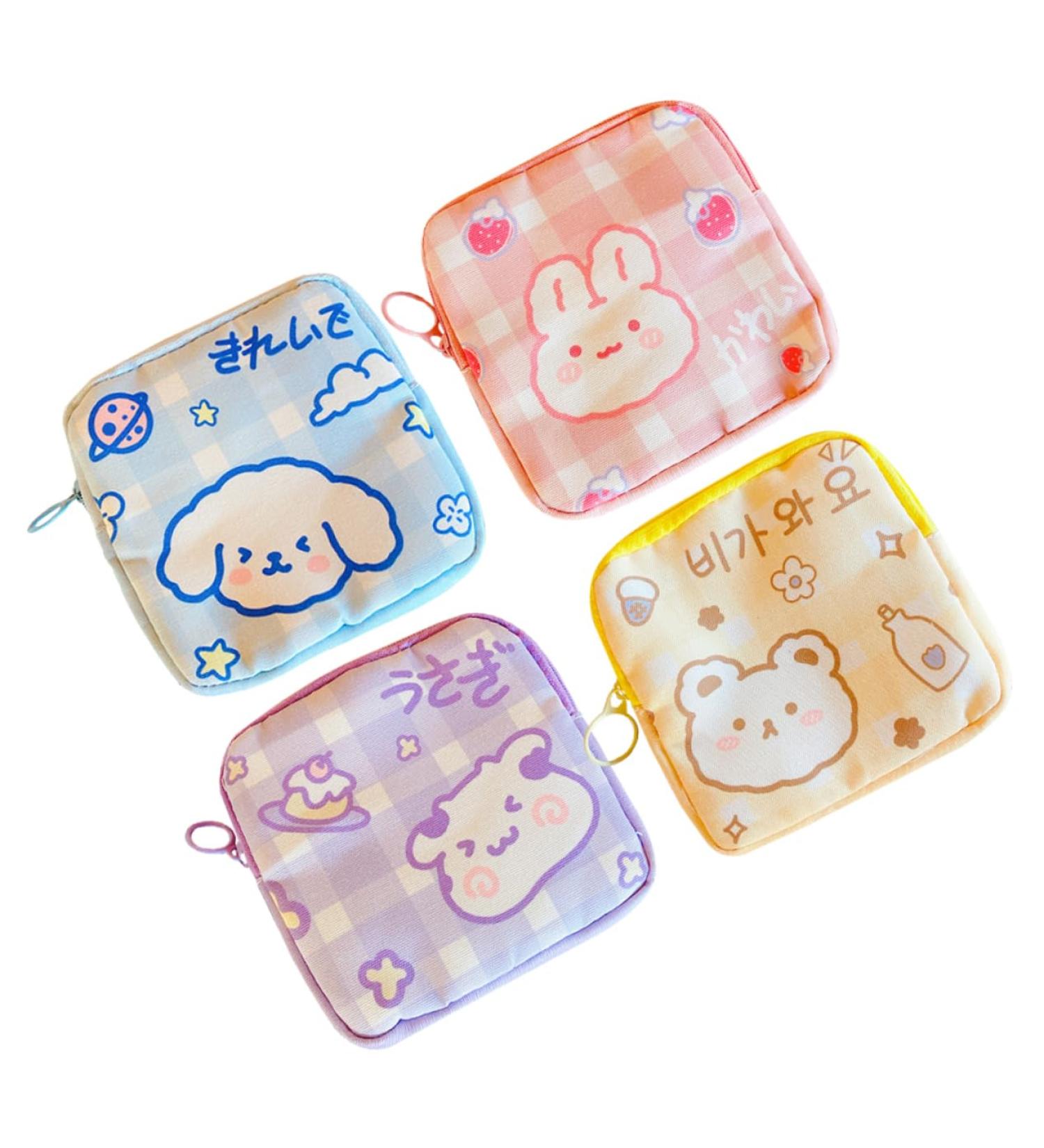 Plafope 4-in-1 Women's Bandages Set & Period Napkin Bag - Cute Portable Menstrual Storage for Outdoor Use - Buy Online on GoSupps.com