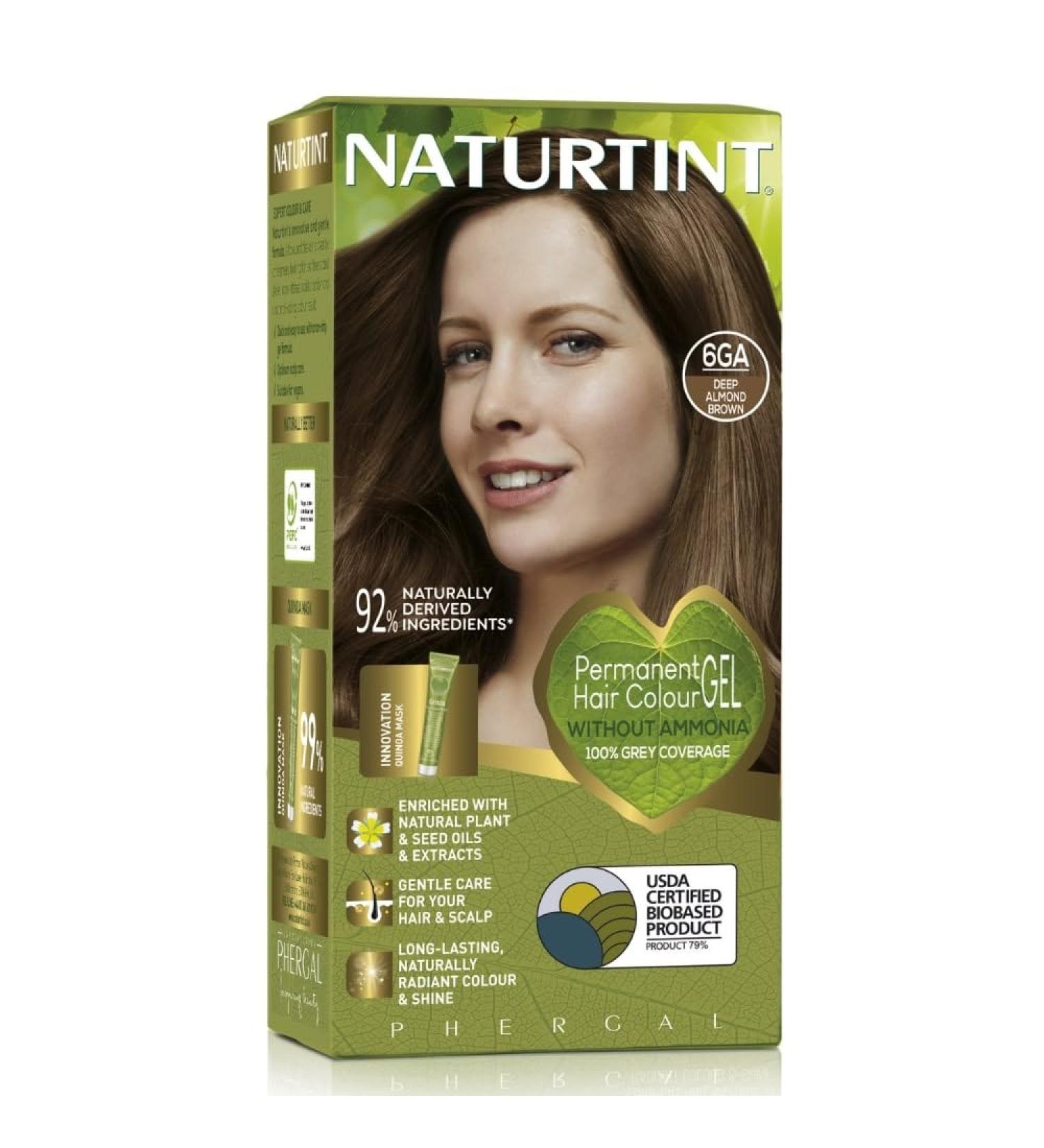 Naturtint 6GA Deep Almond Brown Hair Colour: Ammonia-Free, Grey Coverage, Plant Enriched - Buy Online on GoSupps.com