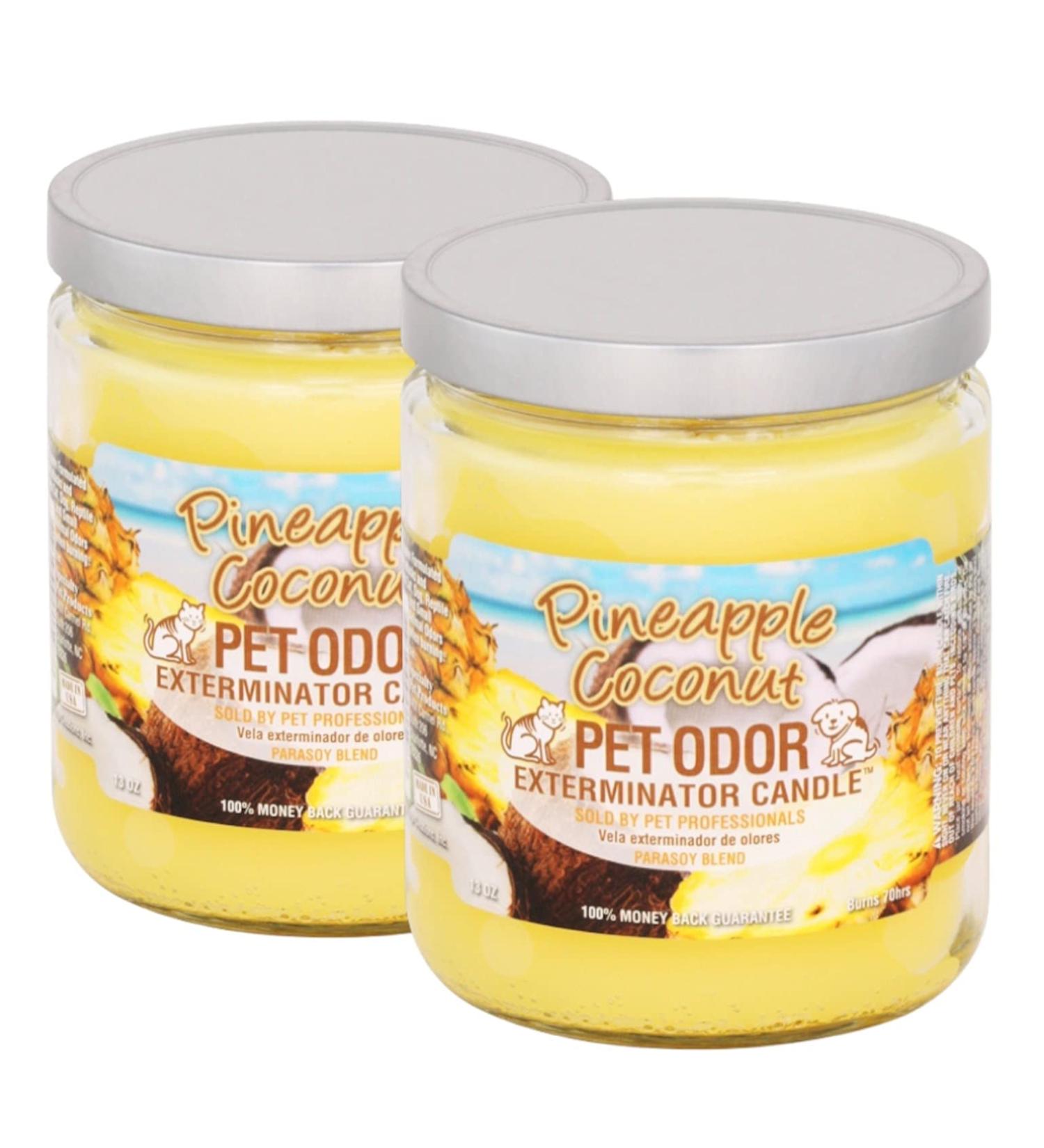 Specialty Pet Products Pet Odor Exterminator Candle, Pineapple & Coconut - Pack of 2 Pineapple & Coconut 2