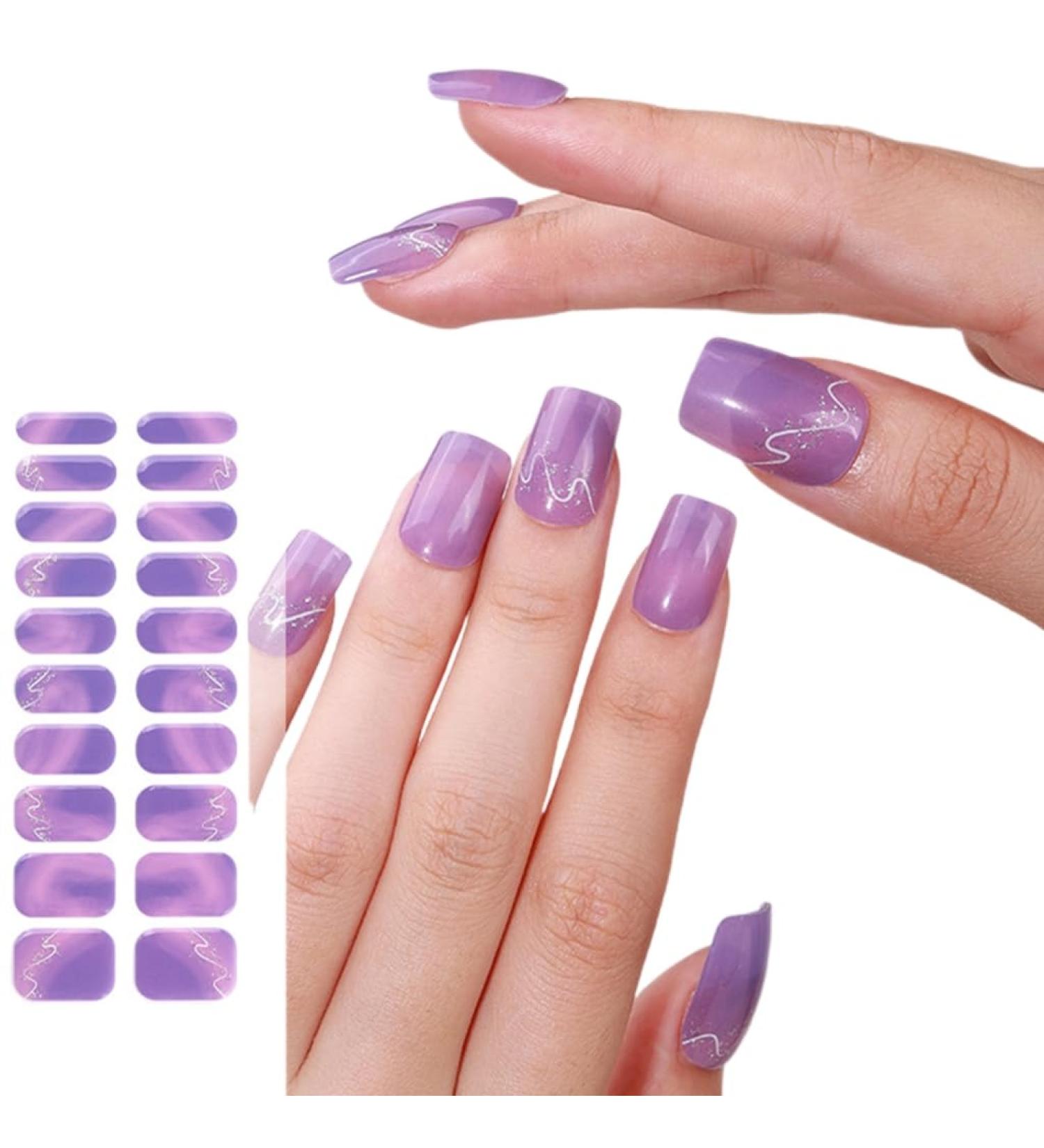AJTUTUS Semi Cured Gels s Stickers Light Required s Polish Strips Gels Strips s Decortions for Party Wedding - Buy Online on GoSupps.com