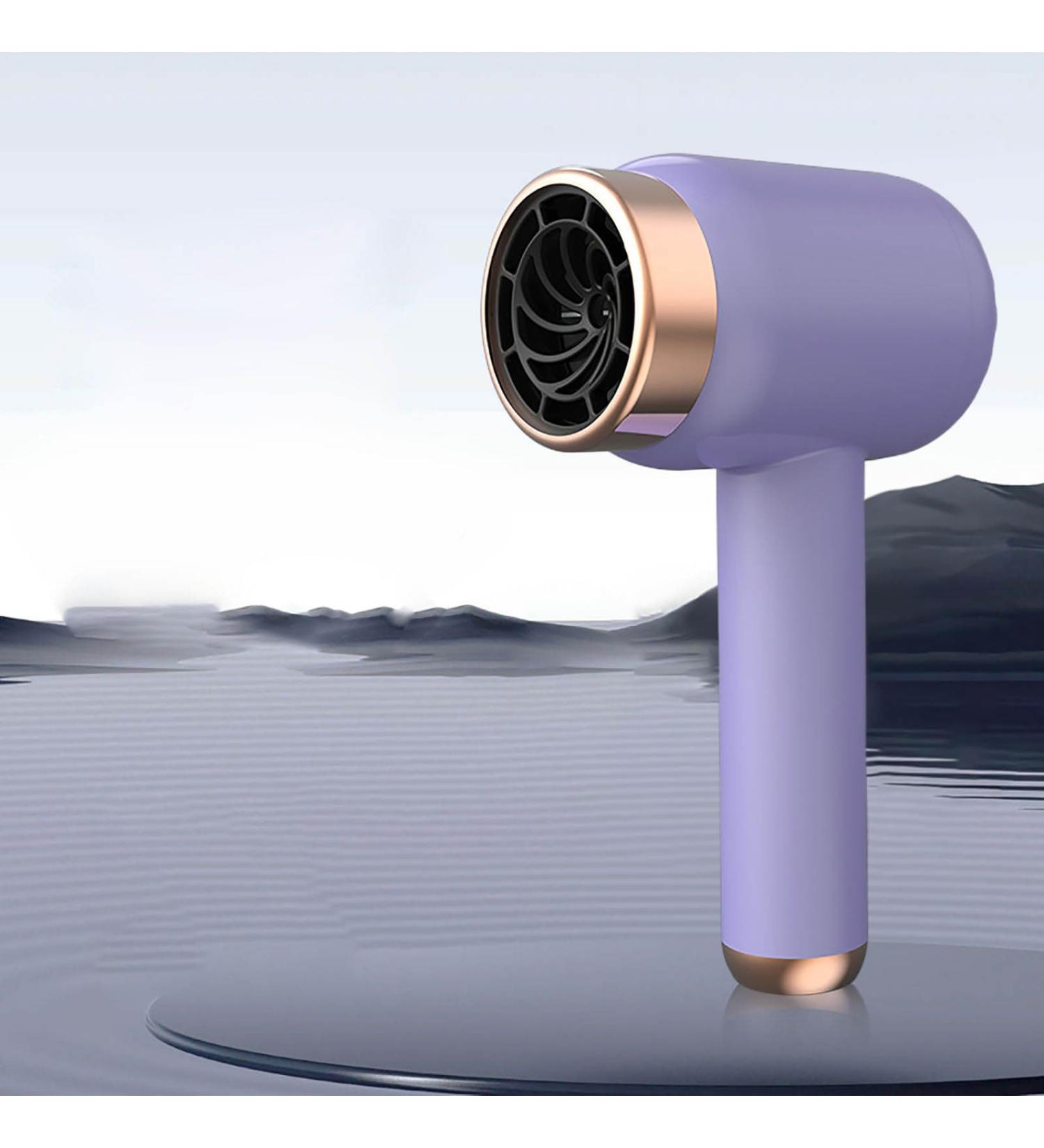 Portable Hair Dryer Powerful 3 Speed Compact Professional Wireless Hair Dryer Hair Dryer Outdoor Home Salon Gray (Purple) - Buy Online on GoSupps.com
