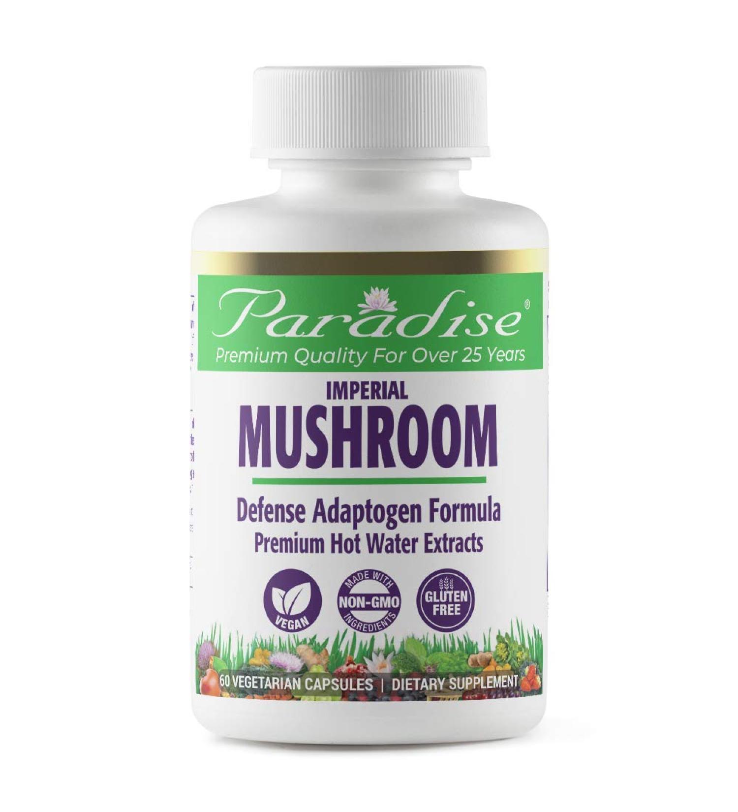 Imperial Mushroom Immune Formula - Paradise Herbs, 60 Veg Capsules - Buy Online on GoSupps.com