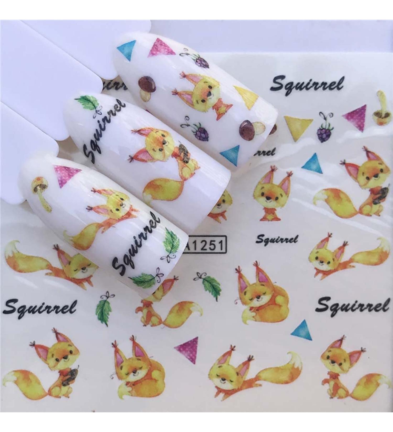 Decoration Leaf Sliders Blossom Flower Butterfly-shape Cartoon Nail Art Stickers Animal Image Flower Leaves Cute Panda(A1251) - Buy Online on GoSupps.com