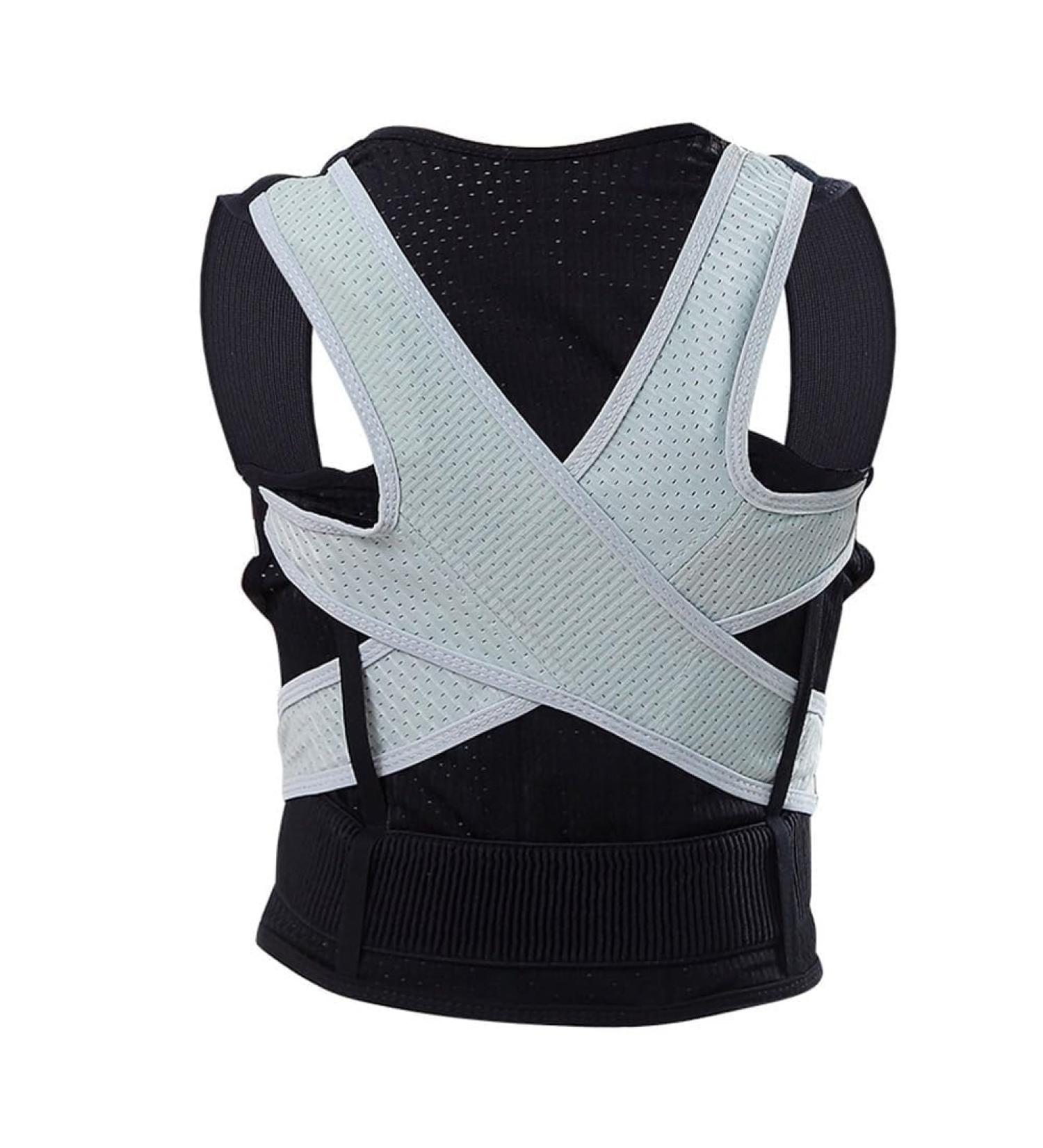 Buy Invisible Back Brace Posture Corrector for Kids & Adults | Hunchback Correction Belt & Full Back Support | Shoulder Neck & Clavicle Pain Relief - X-Large Gray - Buy Online on GoSupps.com