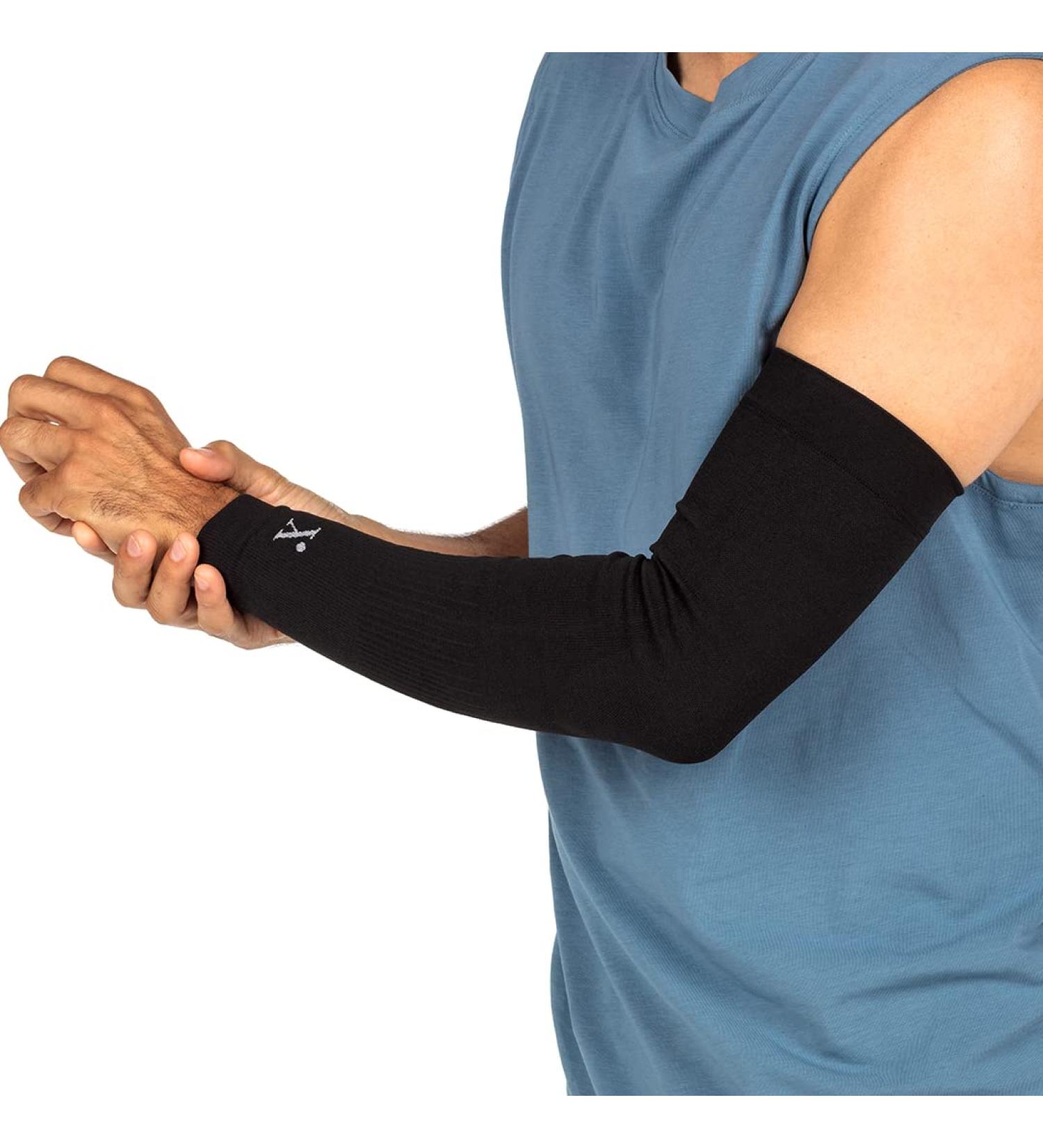 NUFABRX Pain Relieving Arm Compression Sleeve - Full Arm Cover & Elbow Brace - Buy Online on GoSupps.com