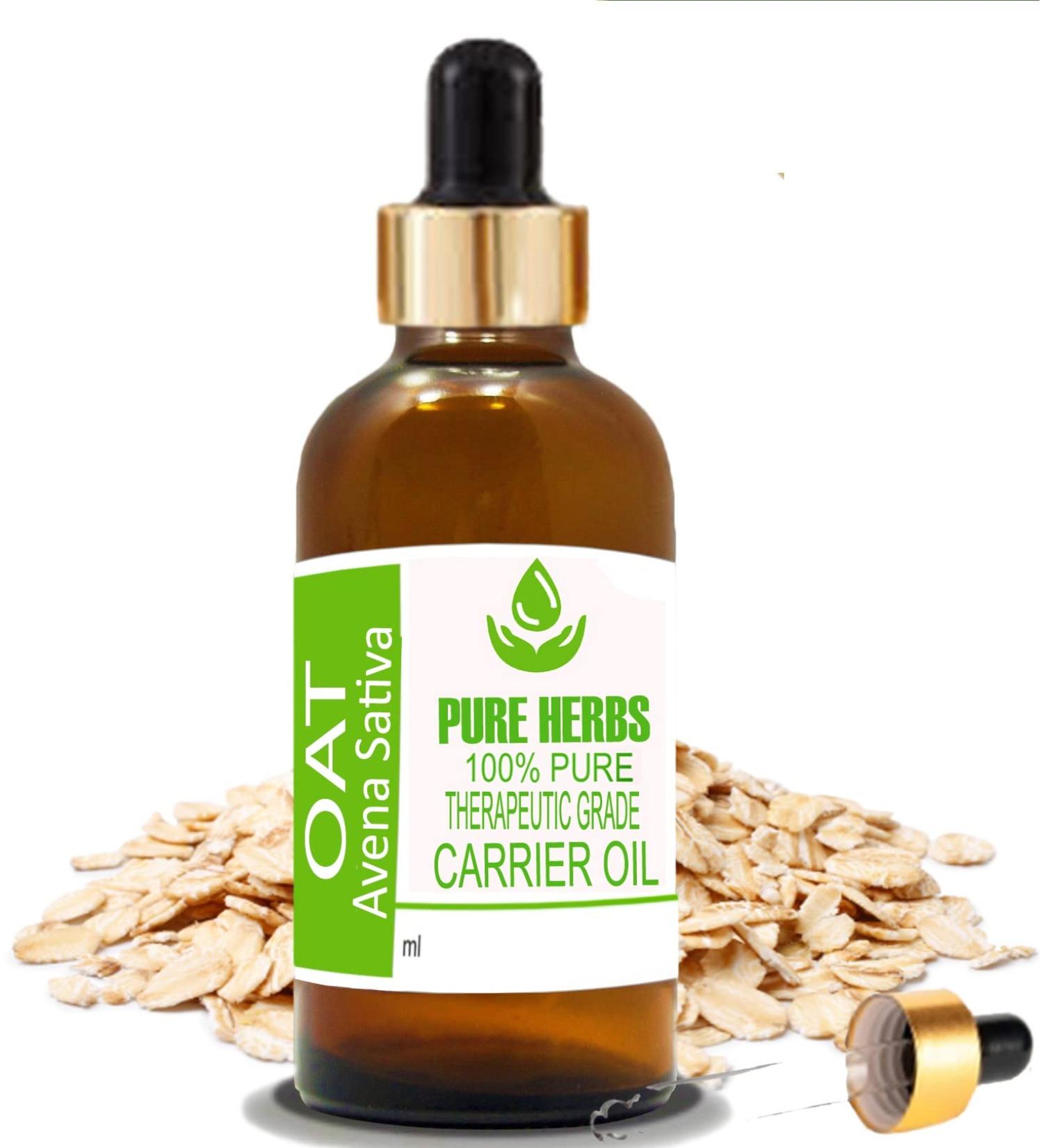 Pure Herbs Oat Oil 30ml - Natural Therapeutic Grade Carrier Oil with Dropper | Avena Sativa | Shop Internationally - Buy Online on GoSupps.com