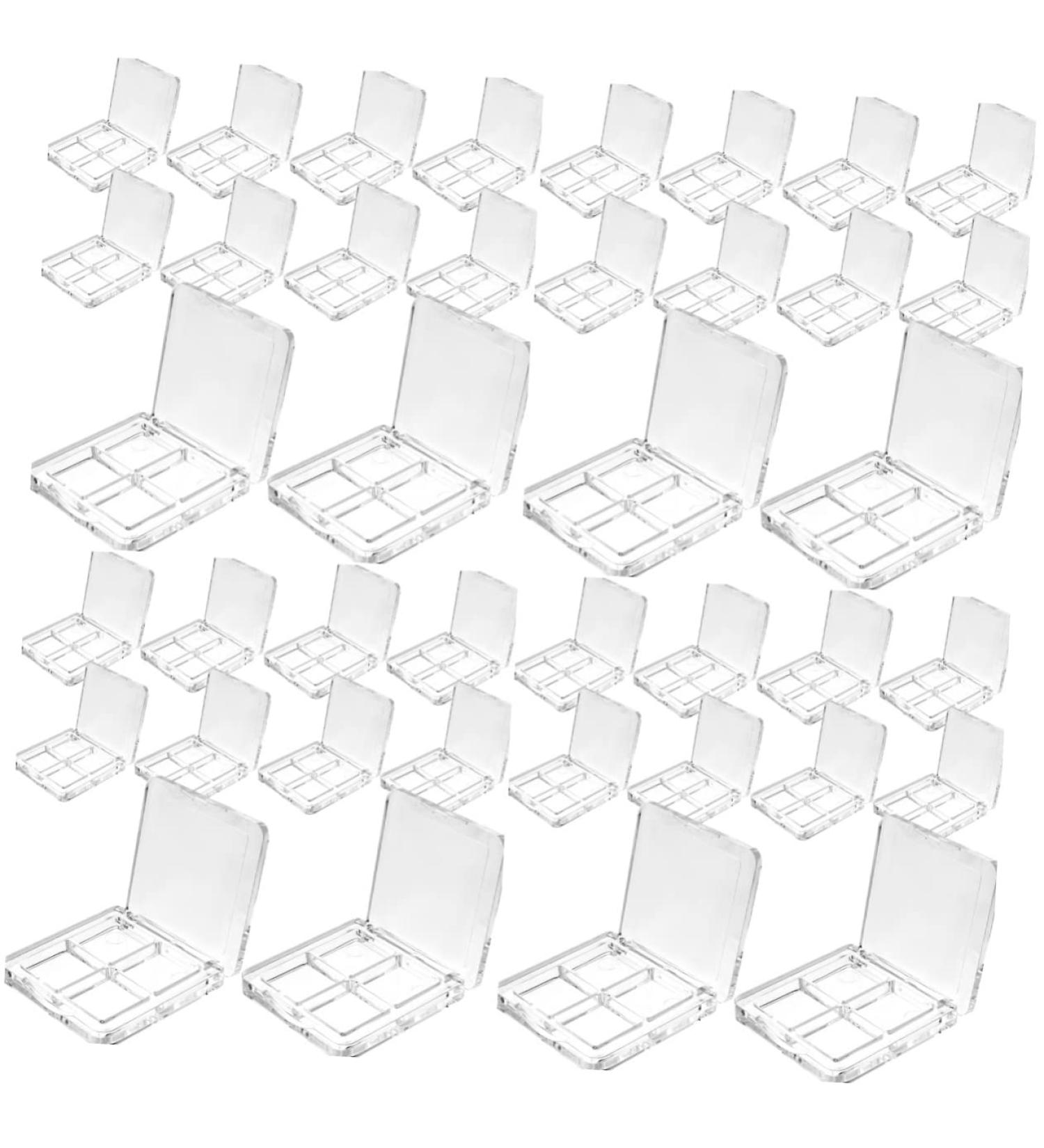 Didiseaon 40 Pcs Boxes Eye Shadow Box Blush for Cheeks Palette Clear Empty Eyeshadow Pallets Blush Box Make up 6x6cmx4pcs Transparentx4pcs - Buy Online on GoSupps.com