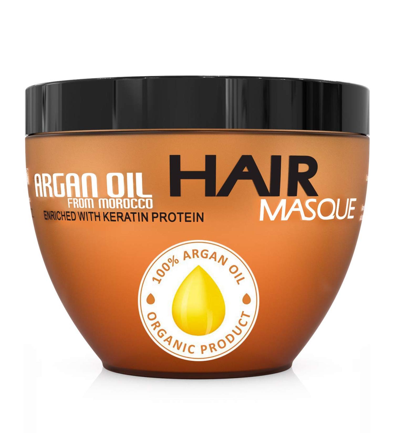 Argan Oil Hair Mask - Deep Conditioning Treatment for Dry, Damaged Hair with Jojoba, Aloe Vera, Collagen & Keratin - Buy Online on GoSupps.com