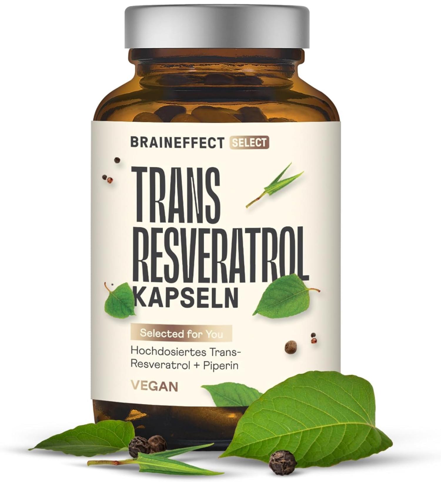 Buy Trans Resveratrol 500mg - Vegan High-Dose Capsules with Japanese Knotweed Extract - 60 Additive-Free Sirtuin Powder Capsules - Buy Online on GoSupps.com