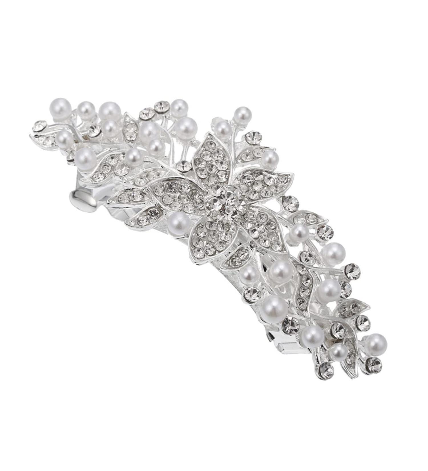 Angoily Rhinestone Hair Clip Girl Hair Clips Pearl Hair Barrettes Rhinestone Hairpin Girl Headdress Crystal Hair Pin Pearl Hair Pin Headdress Accessories Abs Grace 's - Buy Online on GoSupps.com