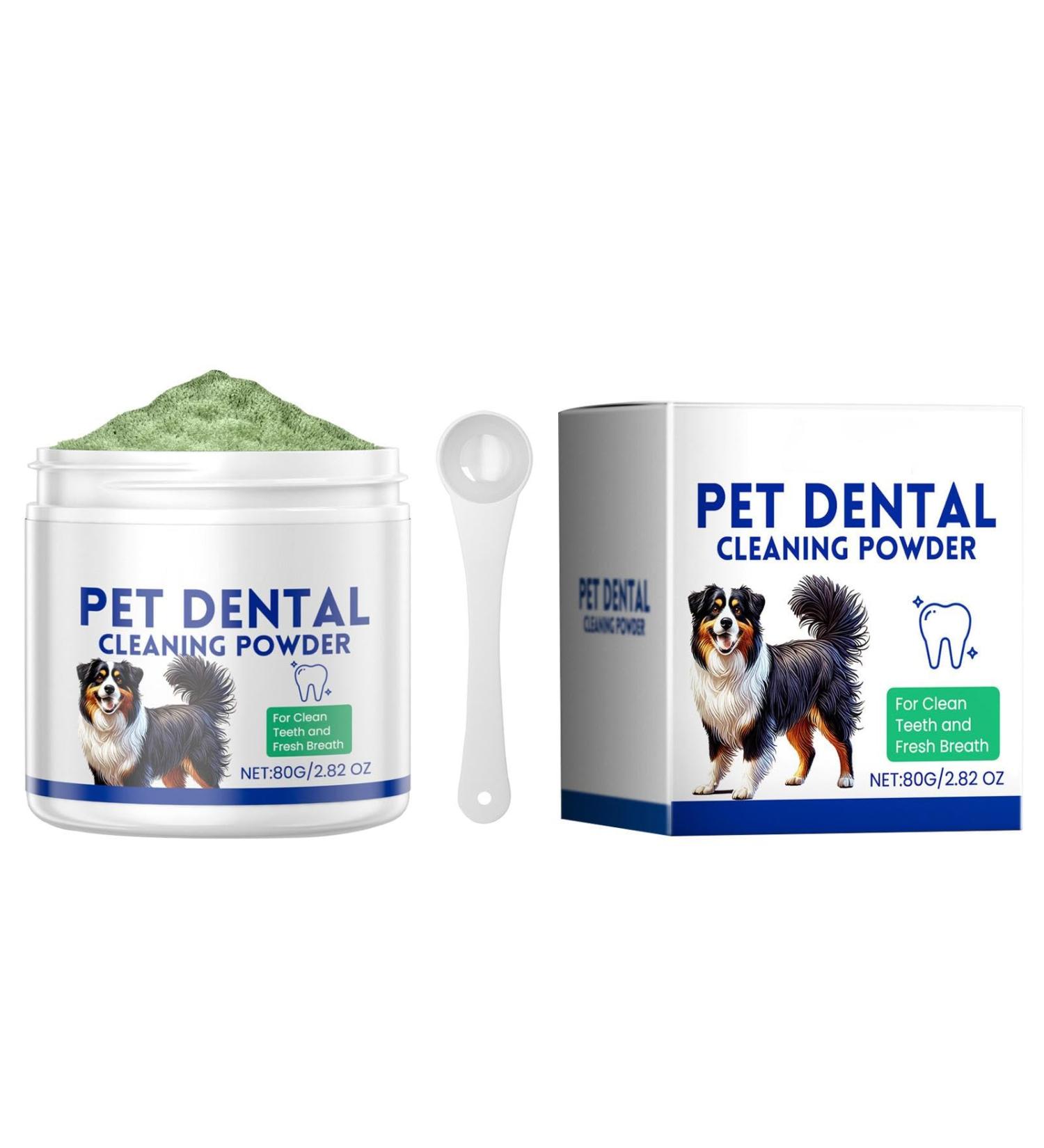 Shakven Powder for Dogs Teeth - 80g Natural Plant Extract Teeth Cleaning Powder - Dog Breath Freshener Teeth Care Products Safe Plaqueoff Powder for All Dog Types - Buy Online on GoSupps.com