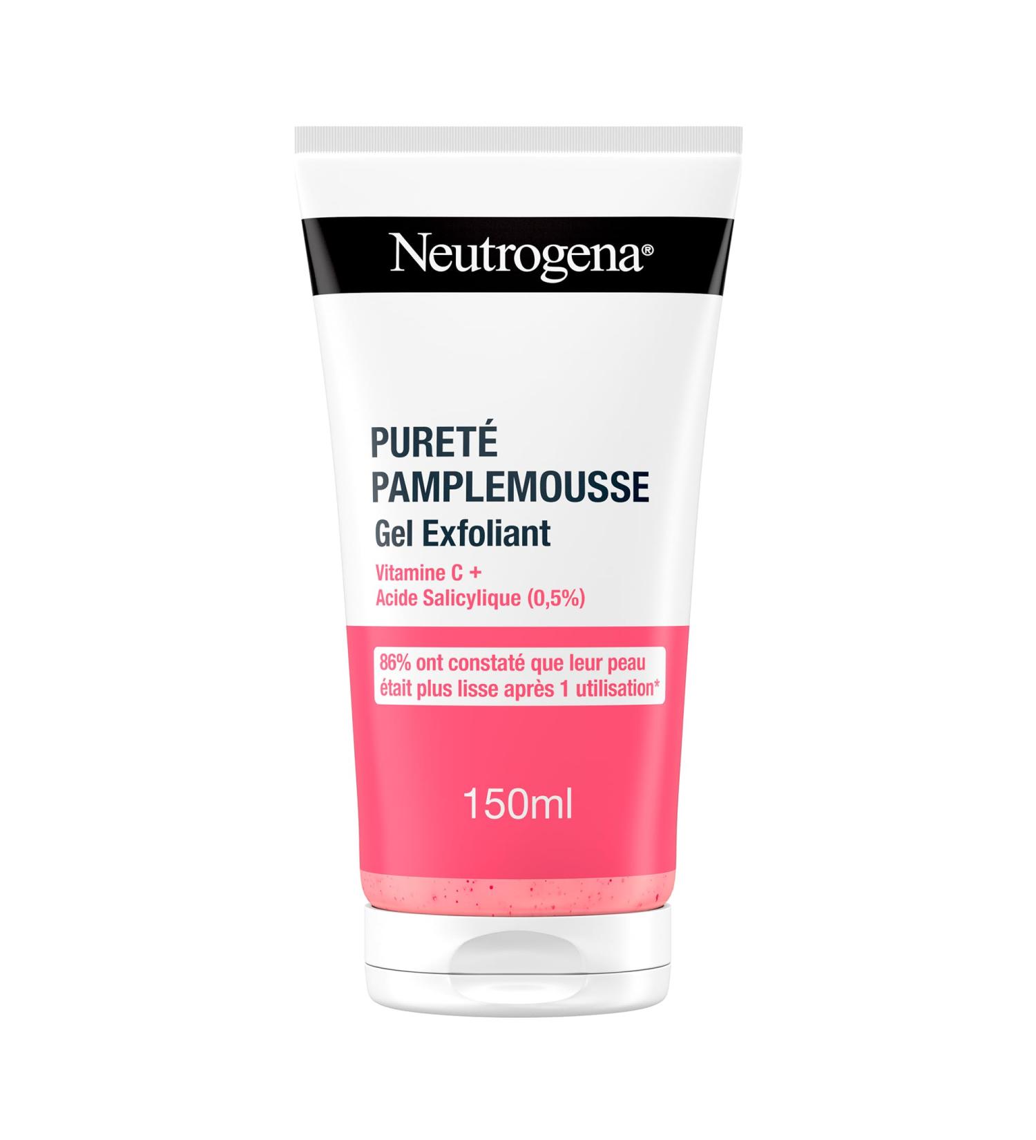Neutrogena Gel Exfoliant Puret Pamplemousse (tube de 150 ml) Nettoyant visage la vitamine C et acide salicylique (0 5%) 96% ont constat que leur peau tait plus lisse apr s 1 utilisation* el Exfoliant Puret Pamplemousse Nettoyant visage la vitamine C et ac - Buy Online on GoSupps.com