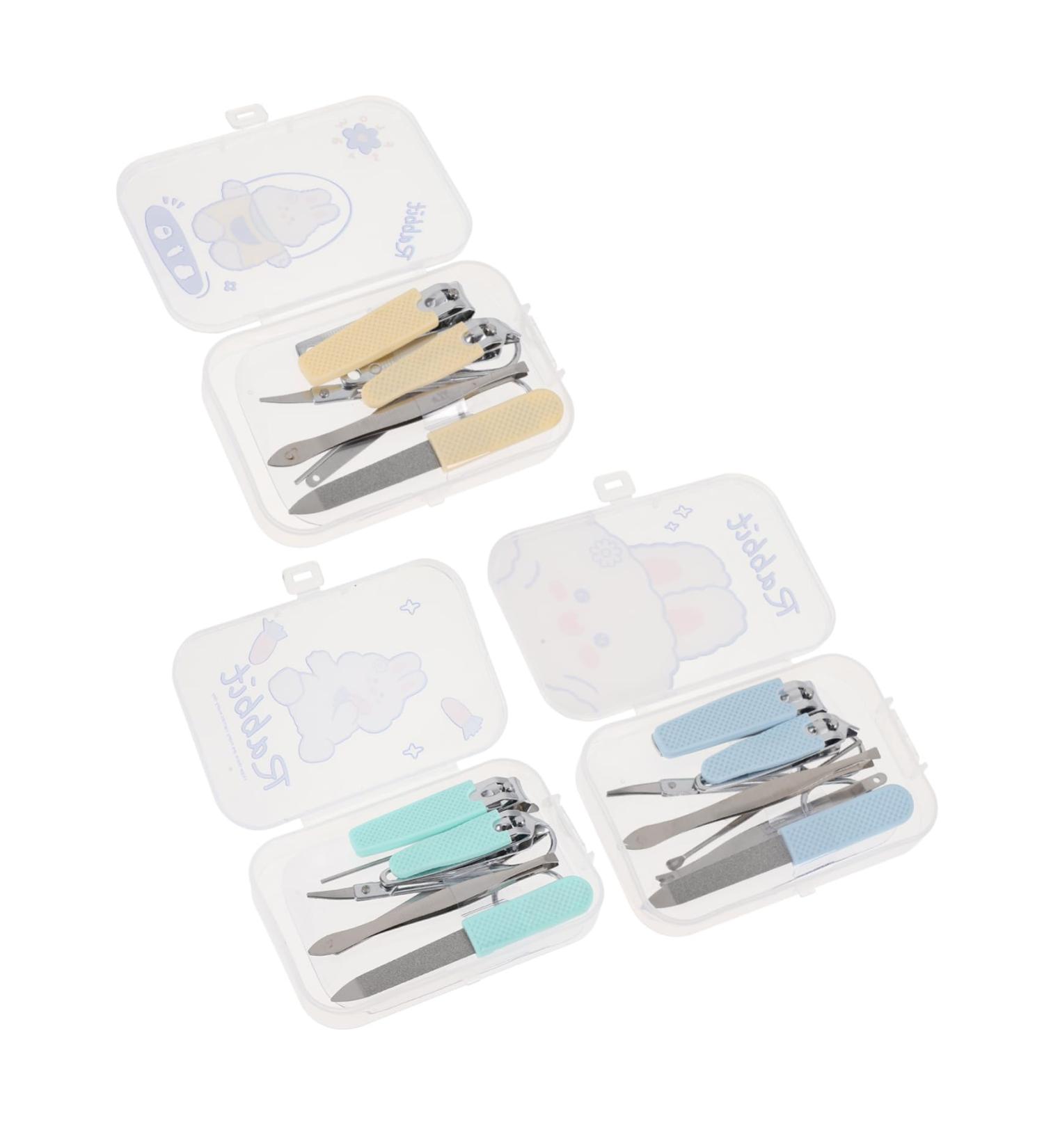 FRCOLOR 3 Sets Nail Set Nail Clippers for Infant Nail File Pedicure Kit Metal Nail File Honeycomb Lip Gloss Tube Sharpener Kit Kids Nail Kit Manicure Kit Baby Kit Tool Girl Stainless Steel - Buy Online on GoSupps.com