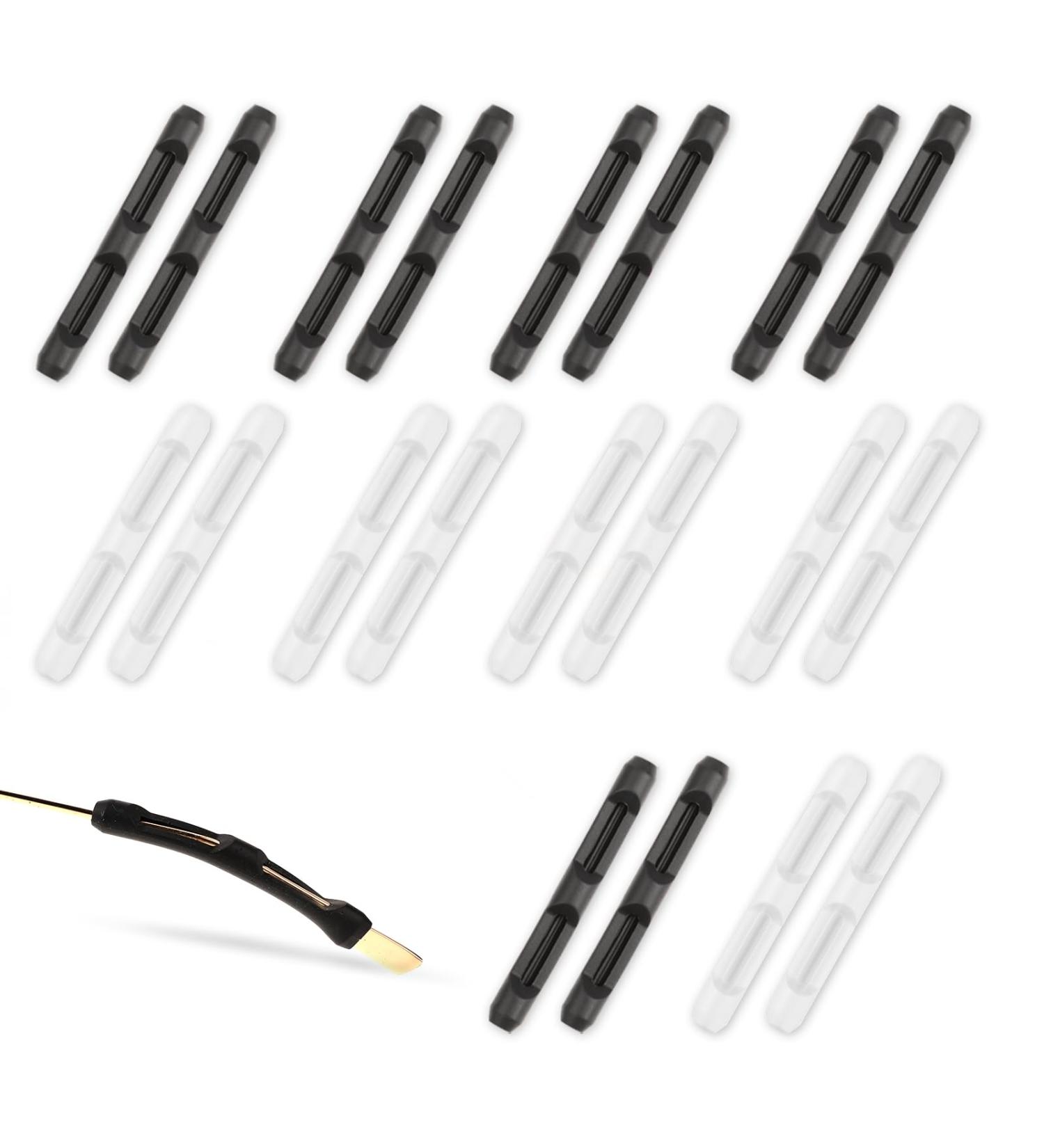 Buy Lusofie 24 pcs Silicone Glasses Slide Stopper Ear Clips - Soft Slide-Resistant Holder for Glasses & Sunglasses (Black White) - International Shipping Available - Buy Online on GoSupps.com