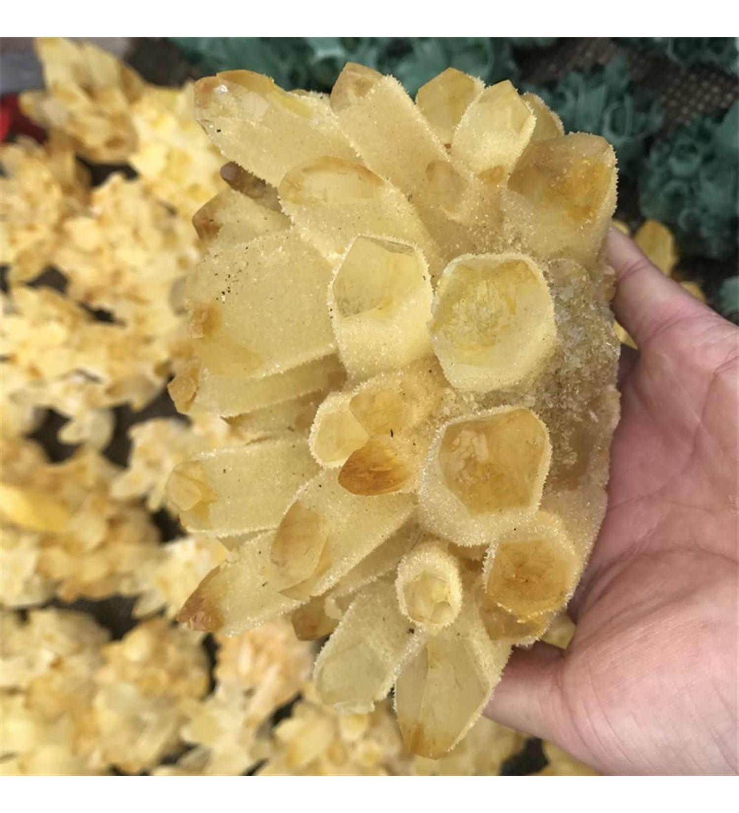 Natural Crystal Rough Home Decoration Natural Yellow Ghost Phantom Quartz Crystal Cluster Specimen Home Decoration Office Living Room Crystal Decora Stones (Size : 300-400g) - Buy Online on GoSupps.com