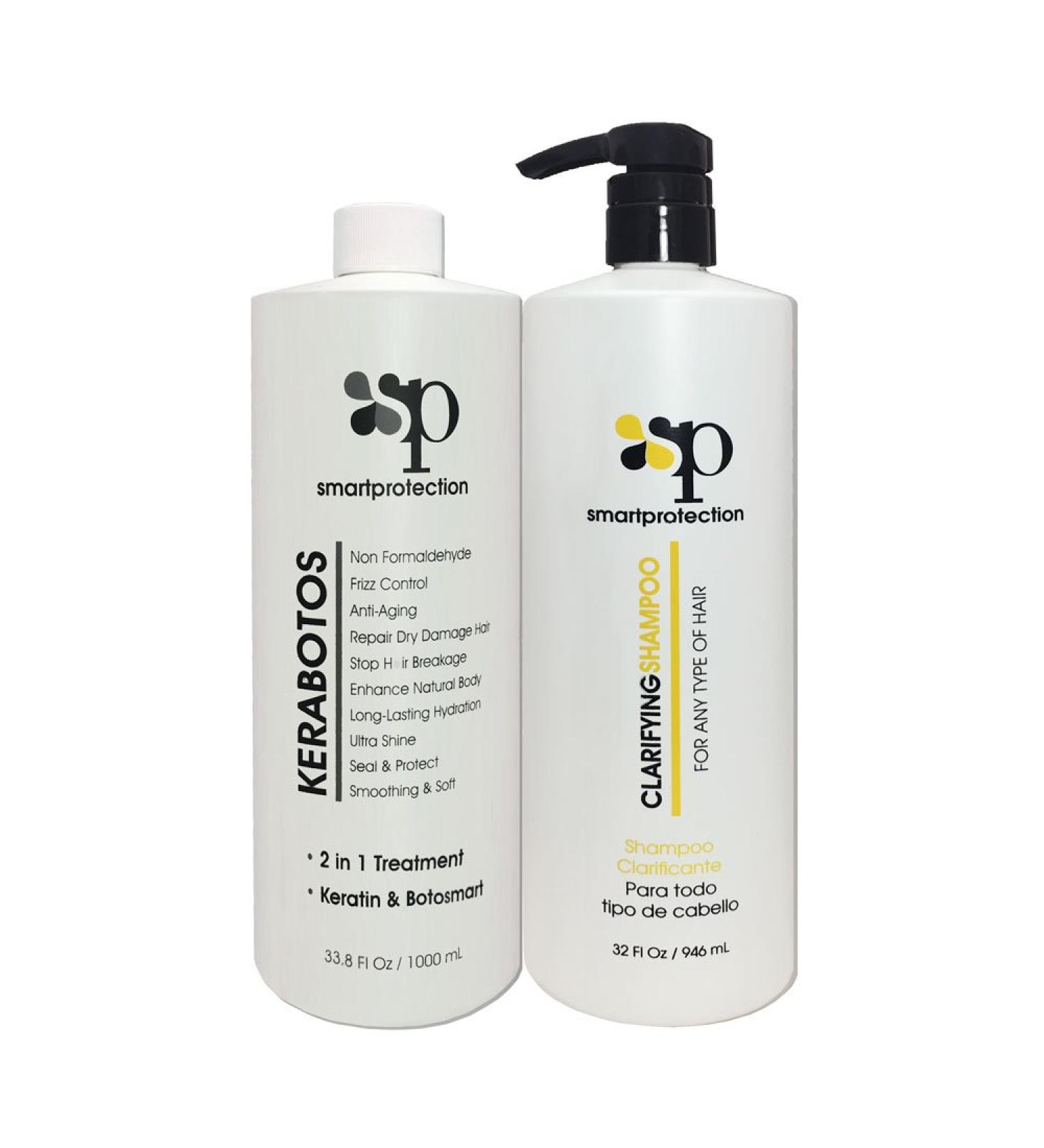 Kerabotos & Clarifying Shampoo 33.8oz - 2 in 1 Keratin Treatment | Smart Protection Botosmart - Buy Online on GoSupps.com
