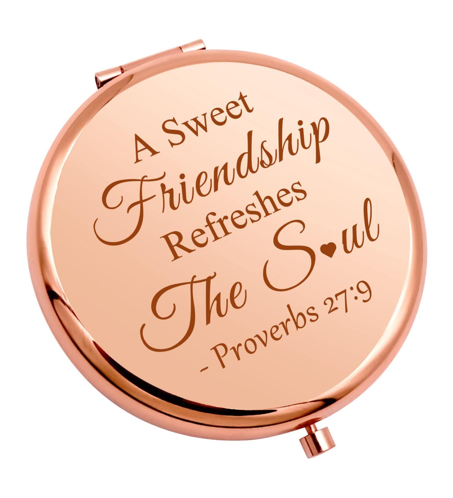 Bible Verse Gift Christian Gift for Women Compact Makeup Mirror Religious Gift for Girl Inspirational Gift Friendship Gift Baptism Gift Pocket Makeup Mirror Easter Prayer Gift Birthday Gift for Friend Bible Verse Gifts 3 - Buy Online on GoSupps.com