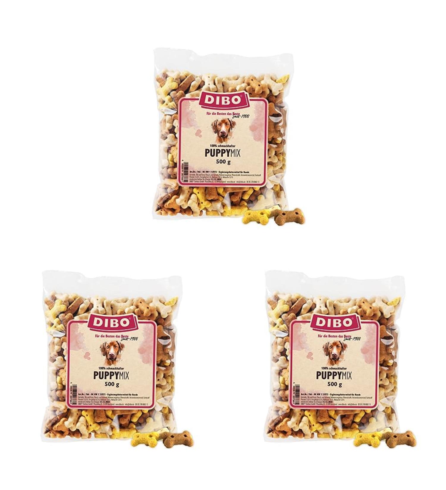 Dibo Puppy-Mix 500g Bag | Healthy Natural Dog Food & Treats | B.A.R.F Biscuits (Pack of 3) - Buy Online on GoSupps.com