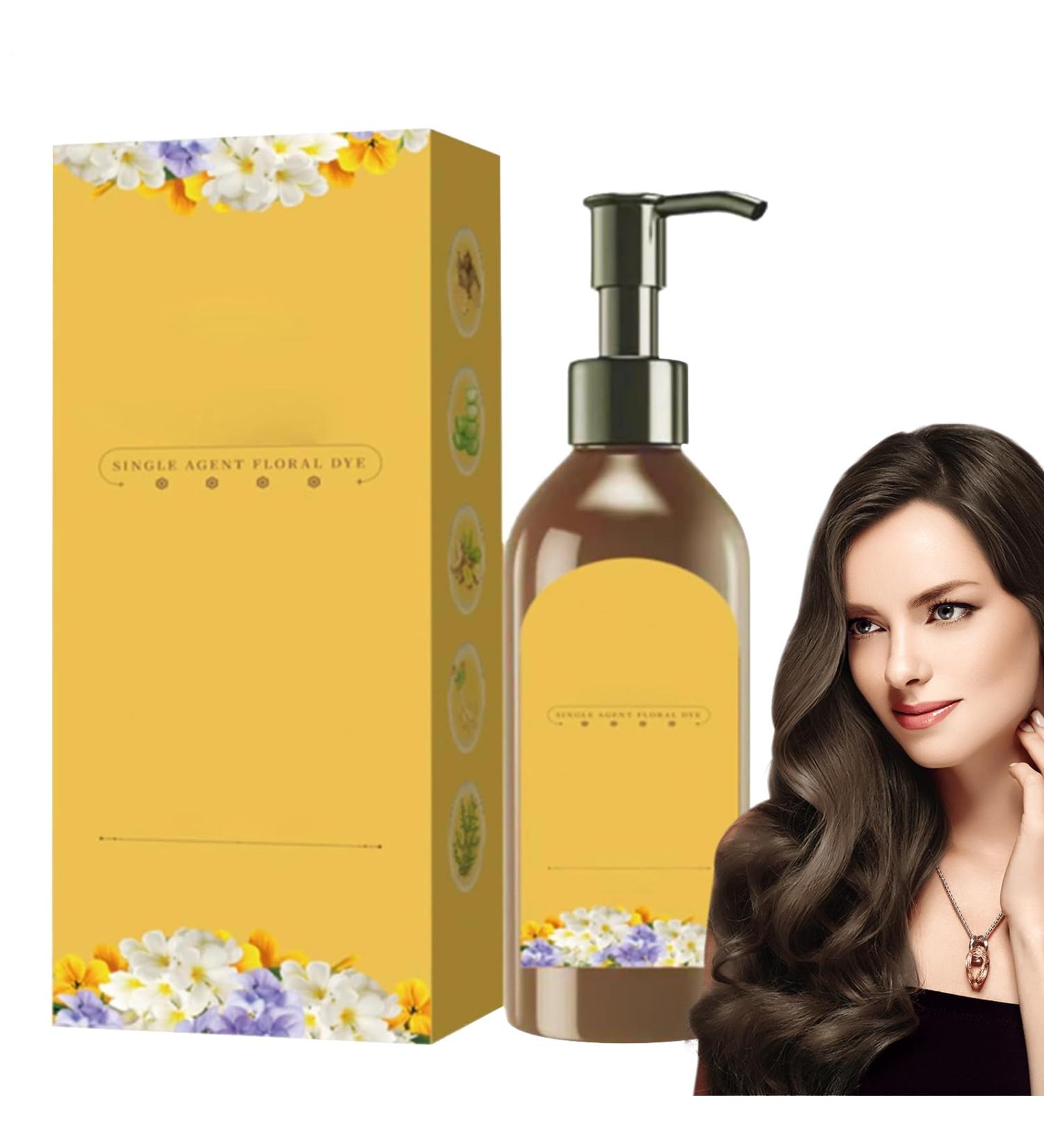 Plant Hair Dye Shampoo: Floral to Unique Natural Hair Color | Long Lasting Herbal Hair Color for Women Elderly Grandma - Buy Online on GoSupps.com