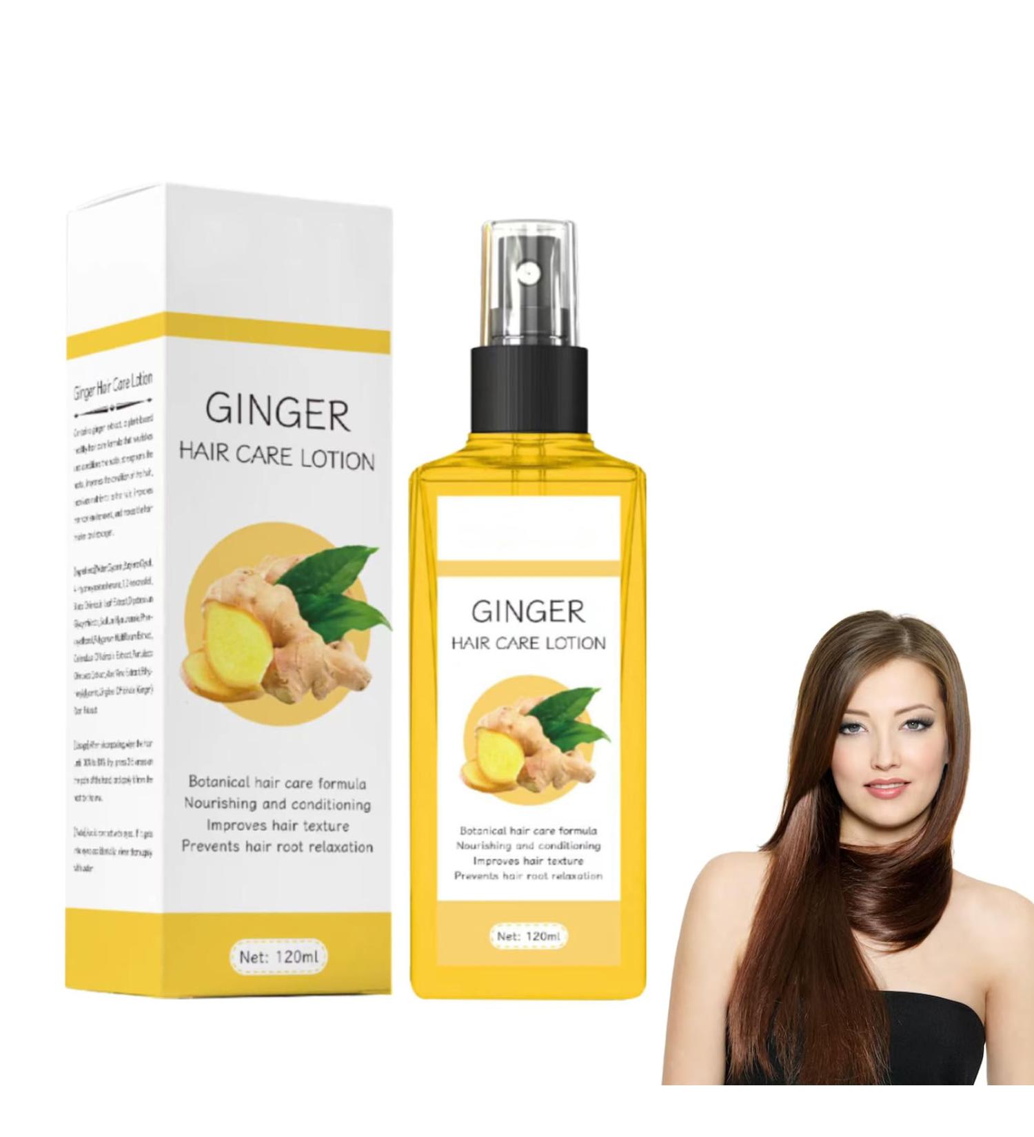 Ginger Hair Care Lotion Hair Growth Spray Ginger Hair Growth Oil Anti Hair Loss Trengthen Hair Roots Hair Care Lotion for Men and Women Thicken and Strengthen for Hair Regrowth - Buy Online on GoSupps.com