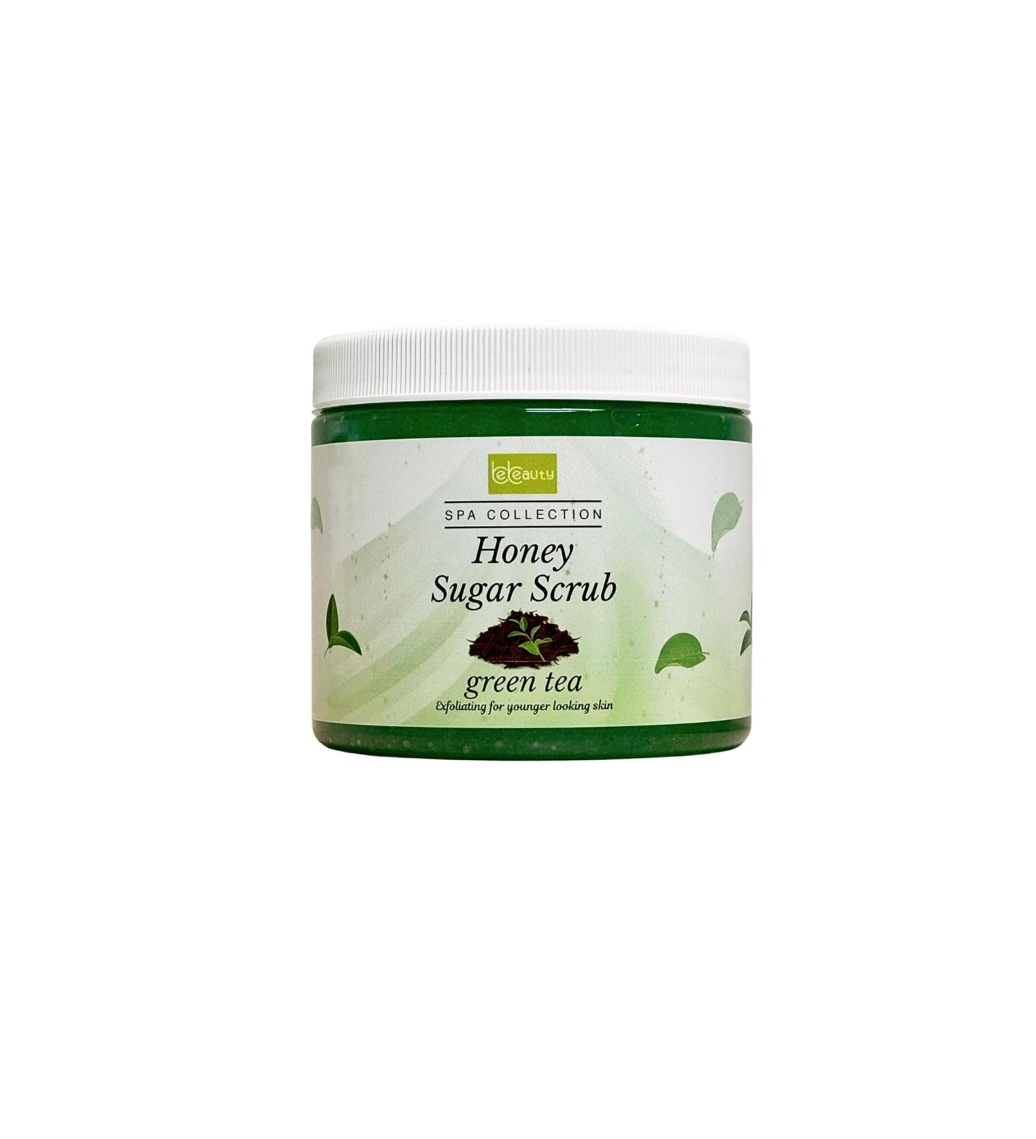 Green Tea Honey Sugar Body Scrub Gentle Exfoliating Sugar Scrub with Hydrating Honey for Smooth Revitalized Skin by BeBeauty 16 Ounce - Buy Online on GoSupps.com