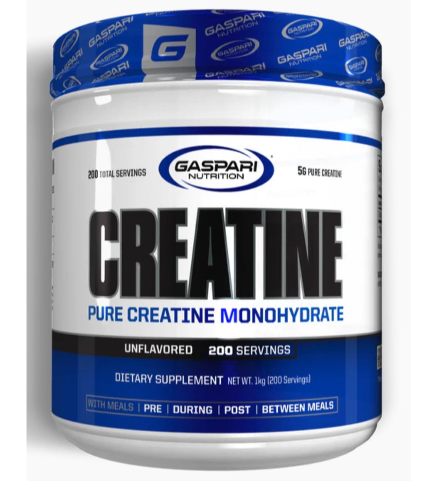 Gaspari Nutrition Pure Creatine Monohydrate 5g of Pure Creatine Boost Muscle and Size Helps Increase Power and Anerobic Endurance (200 Servings Unflavored) - Buy Online on GoSupps.com