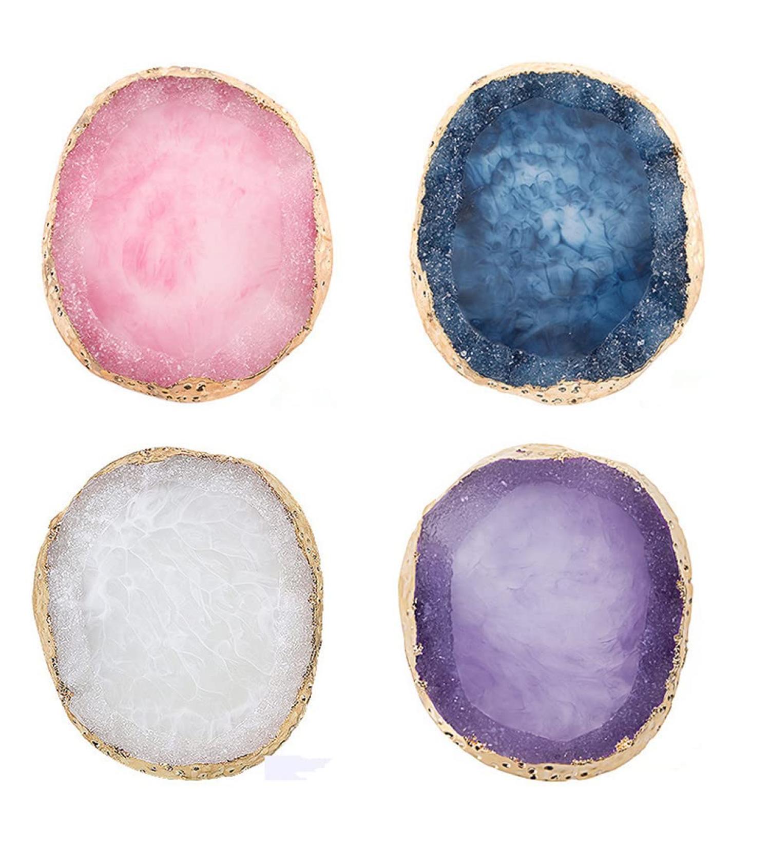 2PCS Manicure Display Board - Color Resin Stone Palette for Nail Art | Pigment Gel Tool in Random Pink - Buy Online on GoSupps.com