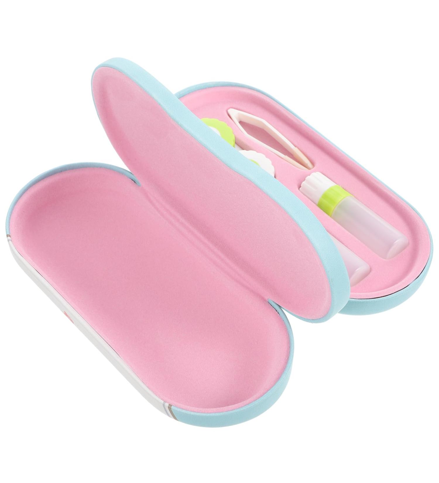 Solustrie Double-Lodged Glasses Case - Travel-Friendly Storage for Sunglasses & Contact Lenses | Portable Accessory for Outdoors & Home Use - Buy Online on GoSupps.com