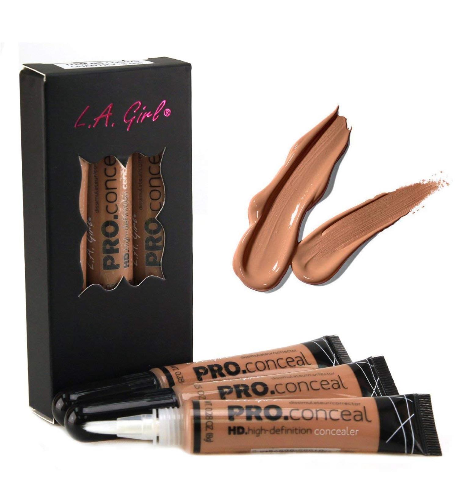 LA Girl HD Conceal High Definition Concealer (Chestnut)(pack of 3)
