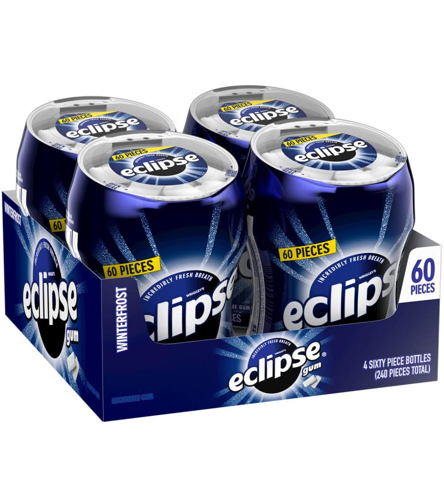 ECLIPSE Winterfrost Sugarfree Gum - 60 Count (Pack of 4) - Freshen Your Breath Anytime - Buy Online on GoSupps.com