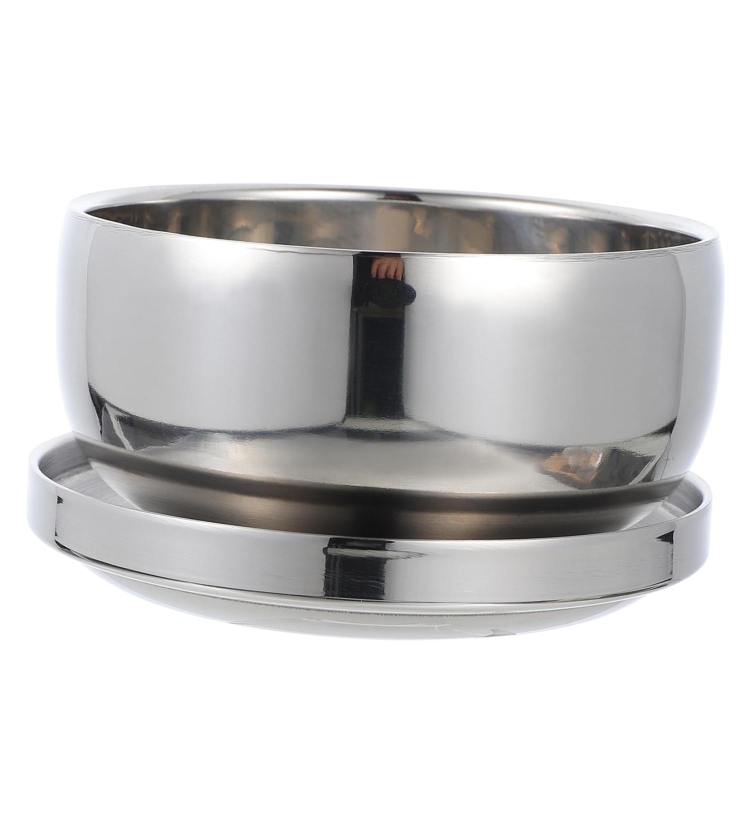 FRCOLOR Stainless Steel Shaving Soap Bowl - Rustproof Razor Shell Hair Care Cup 11x5.5cm - Ideal for Men s Grooming - Buy Online on GoSupps.com