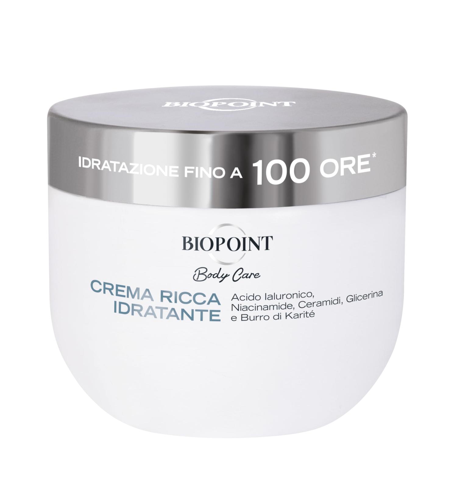  BIOPOINT Biopoint - Moisturizing Rich Body Cream Moisturizing Action for up to 100 Hours Strengthens and Balances the Skin Barrier 400 ml - Buy Online on GoSupps.com