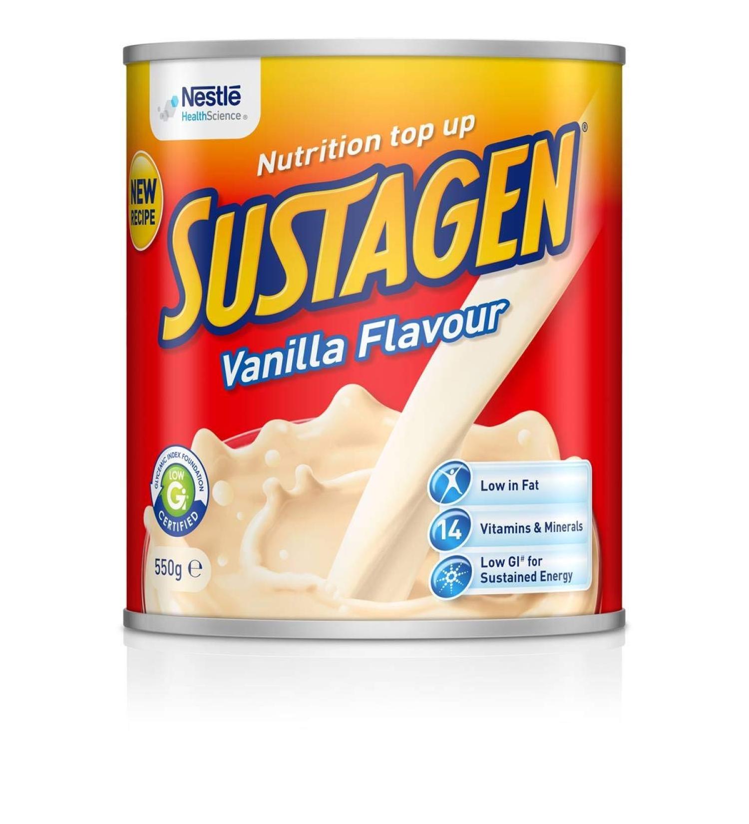 Sustagen, Vanilla Flavour, 550g, New Recipe