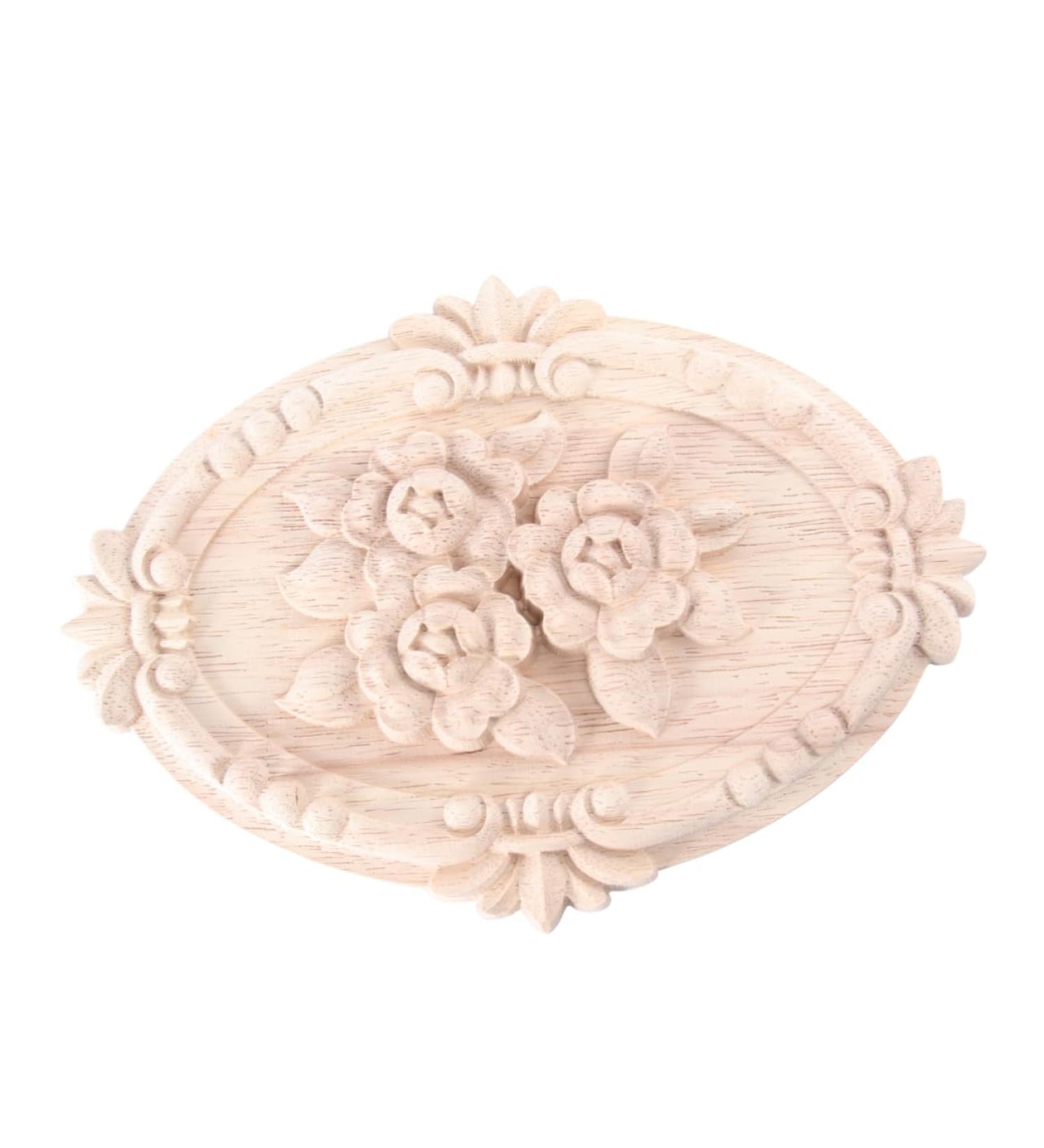 PRETYZOOM 1pc Wood Onlays for Cabinets Decals for Furniture Home Decor Wood Applique Cabinet Door Decorations - Buy Online on GoSupps.com