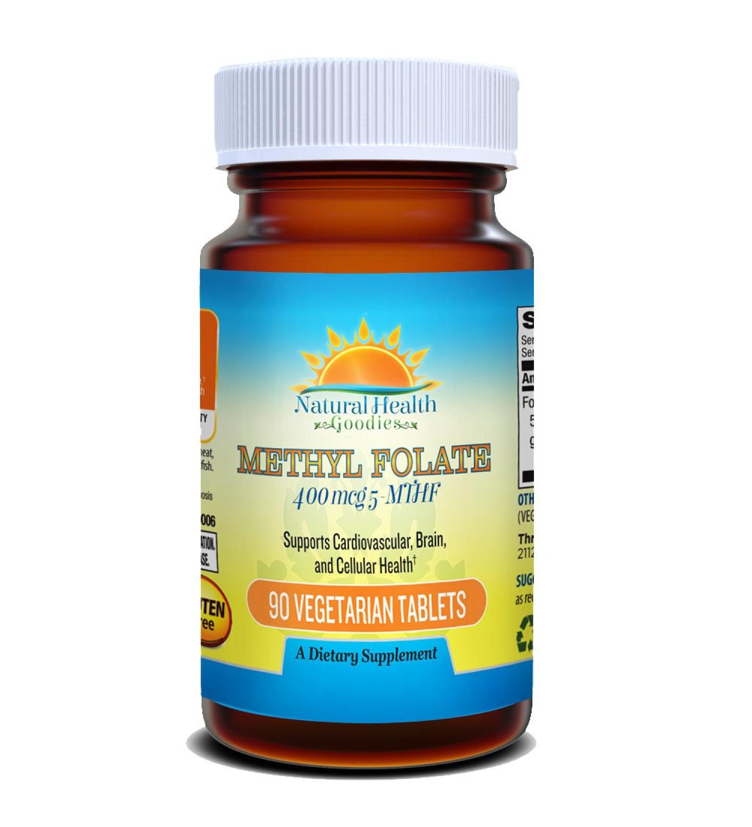 Natural Health Goodies Active Folate Quatrefolic Acid 5-MTHF Methylfolate Smart Choice for Prenatal Heart & Brain Development vs Synthetic Folic Acid - Buy Online on GoSupps.com
