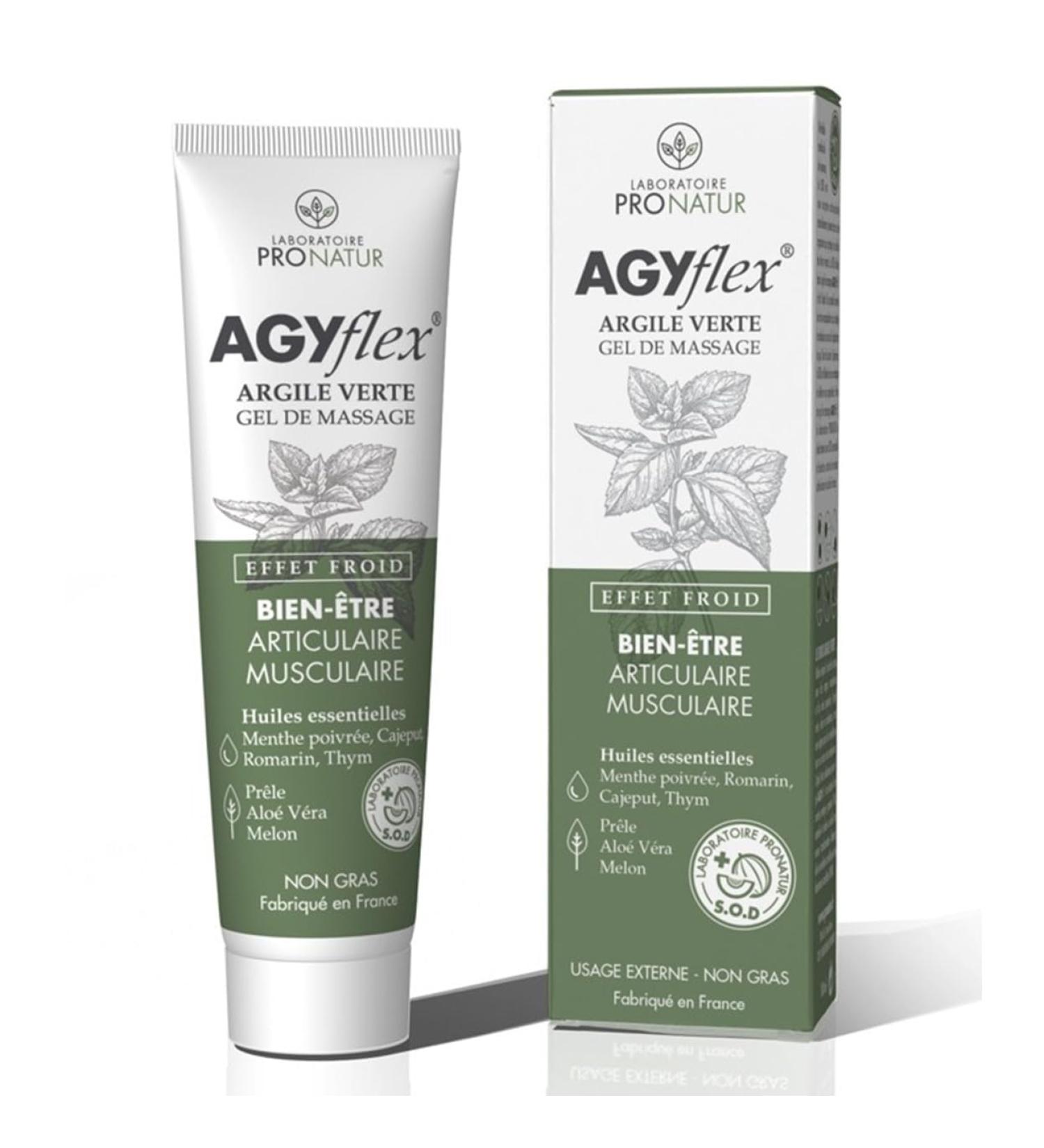 Laboratoire Pronatur - AGYflex Massage Gel with Green Clay and 7 Plants - Relieves Muscles and Joints - Made in France - For - Buy Online on GoSupps.com