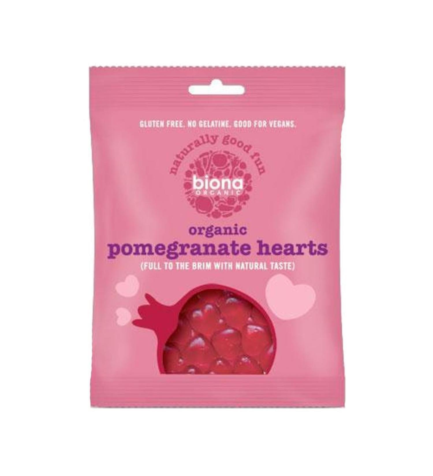 Biona | Pomegranate Heart Sweets - Org | 10 x 75G