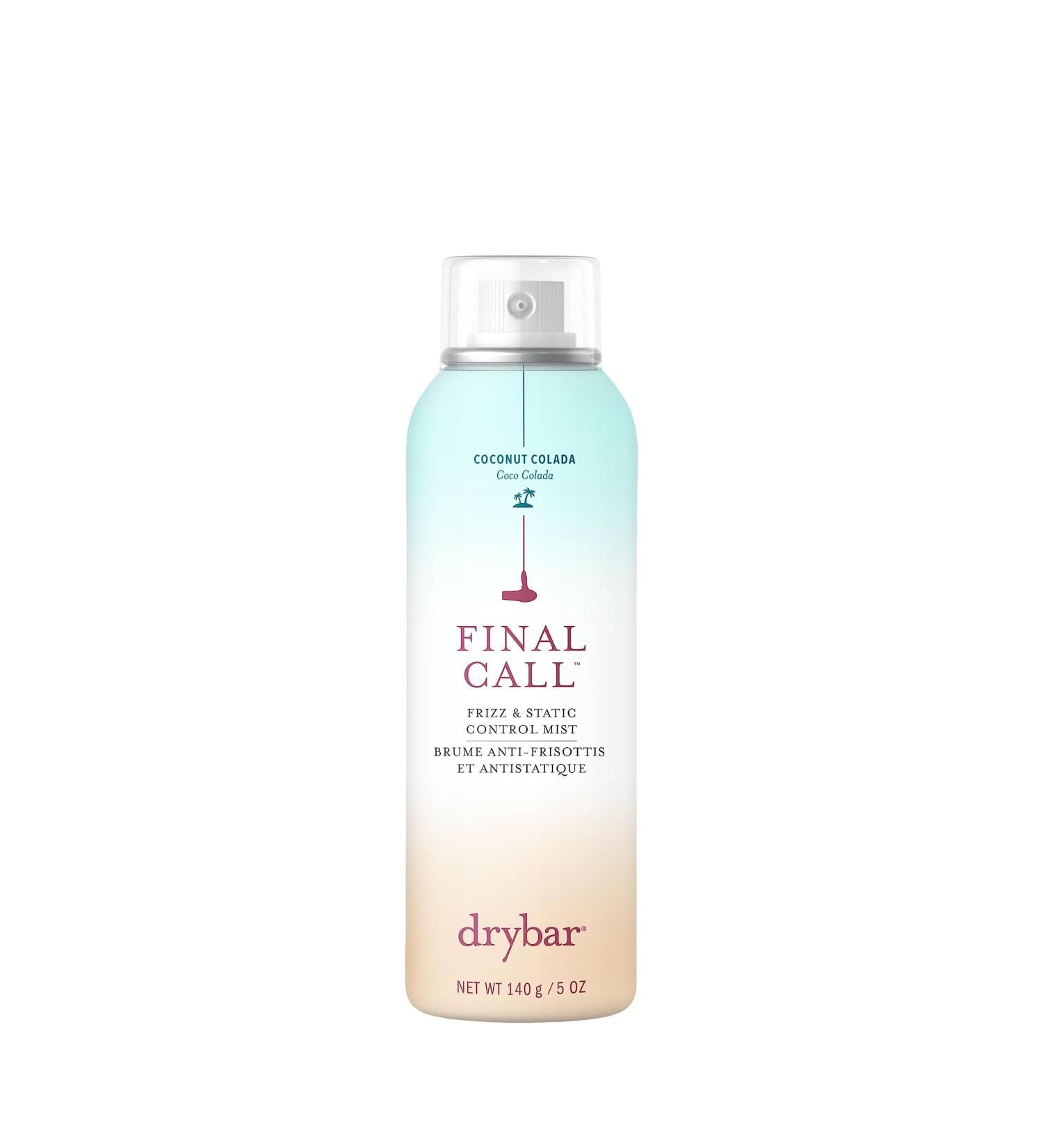 Drybar Final Call Frizz & Static Control Mist | Fights Frizz Tames Flyaways to Maintain Smooth and Shiny Blowouts 24 Hour Frizz Control & 72 Hour Static Control Coconut Colada Scent 5 Ounce (Pack of 1) - Buy Online on GoSupps.com