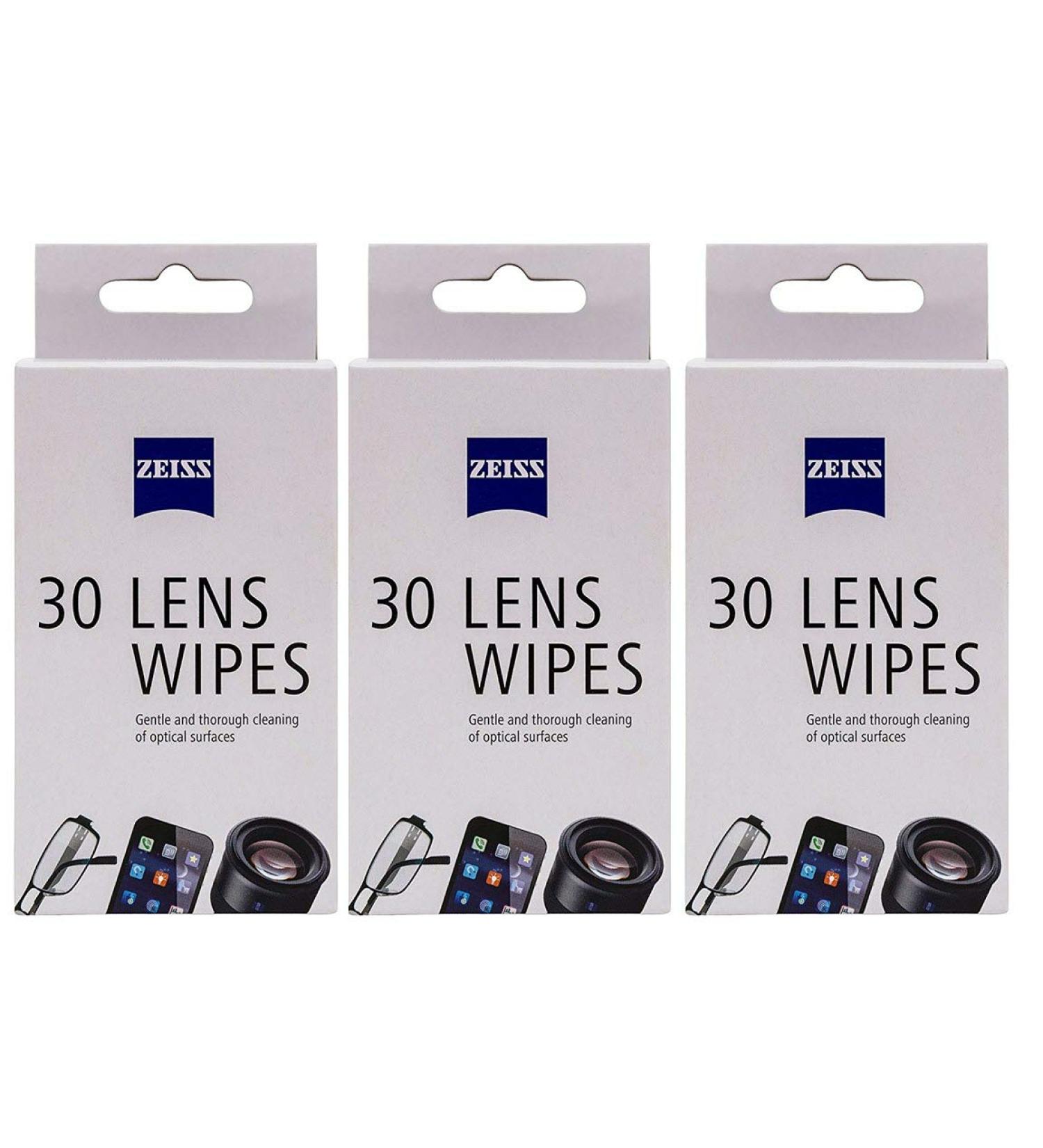 Zeiss Lens Wipes 30 Moist Wipes. Bonus Offer 3 Packs